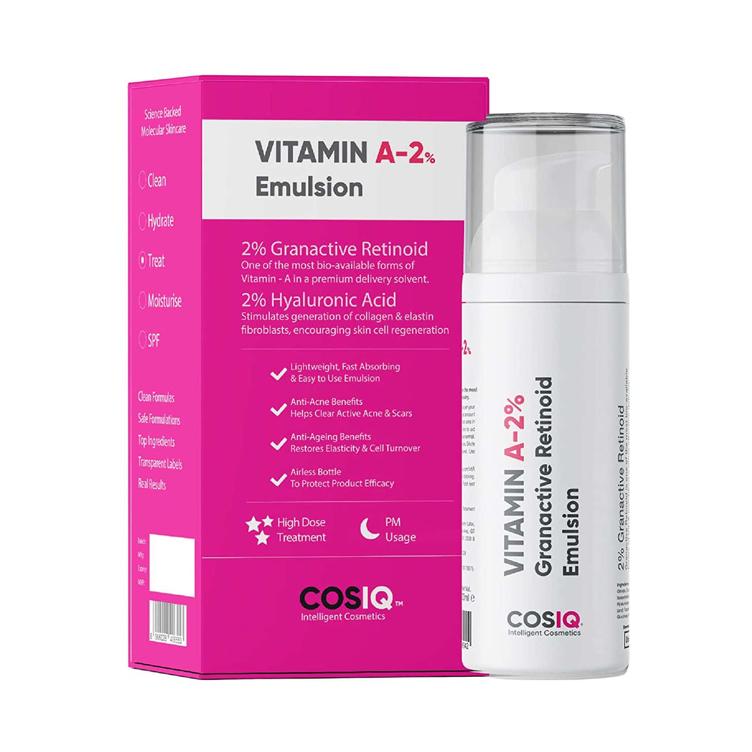 COSIQ Vitamin A-2% Granactive Retinoid Emulsion Face Serum (30ml)