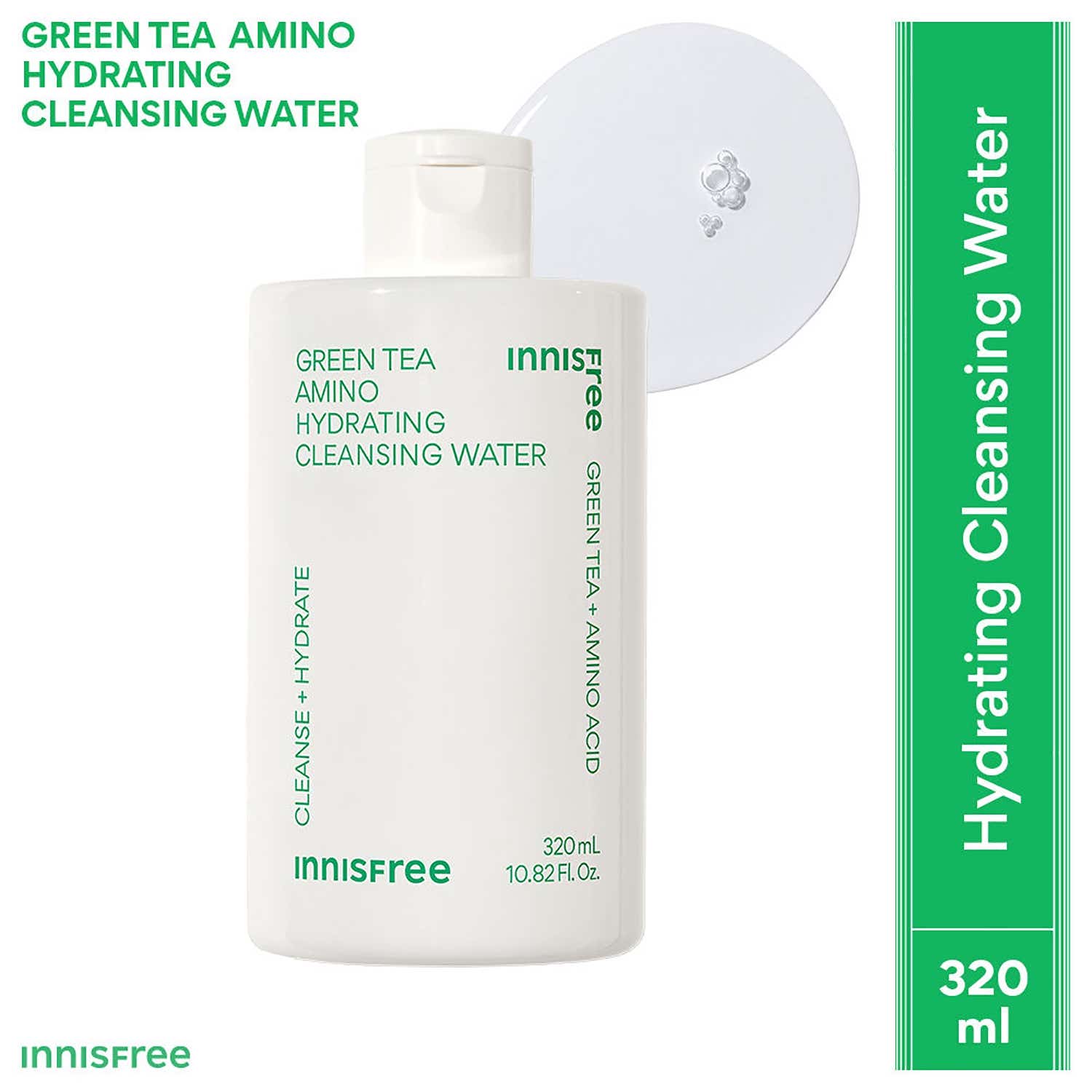 Innisfree Green Tea Cleansing Water – Removes Impurities & Makeup (320 ml)