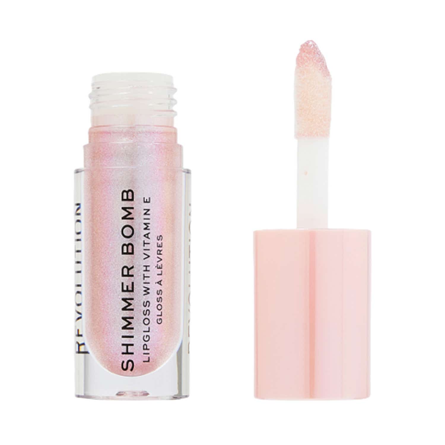 Makeup Revolution Shimmer Bomb Lip Gloss - Sparkle Pink (4.5ml)