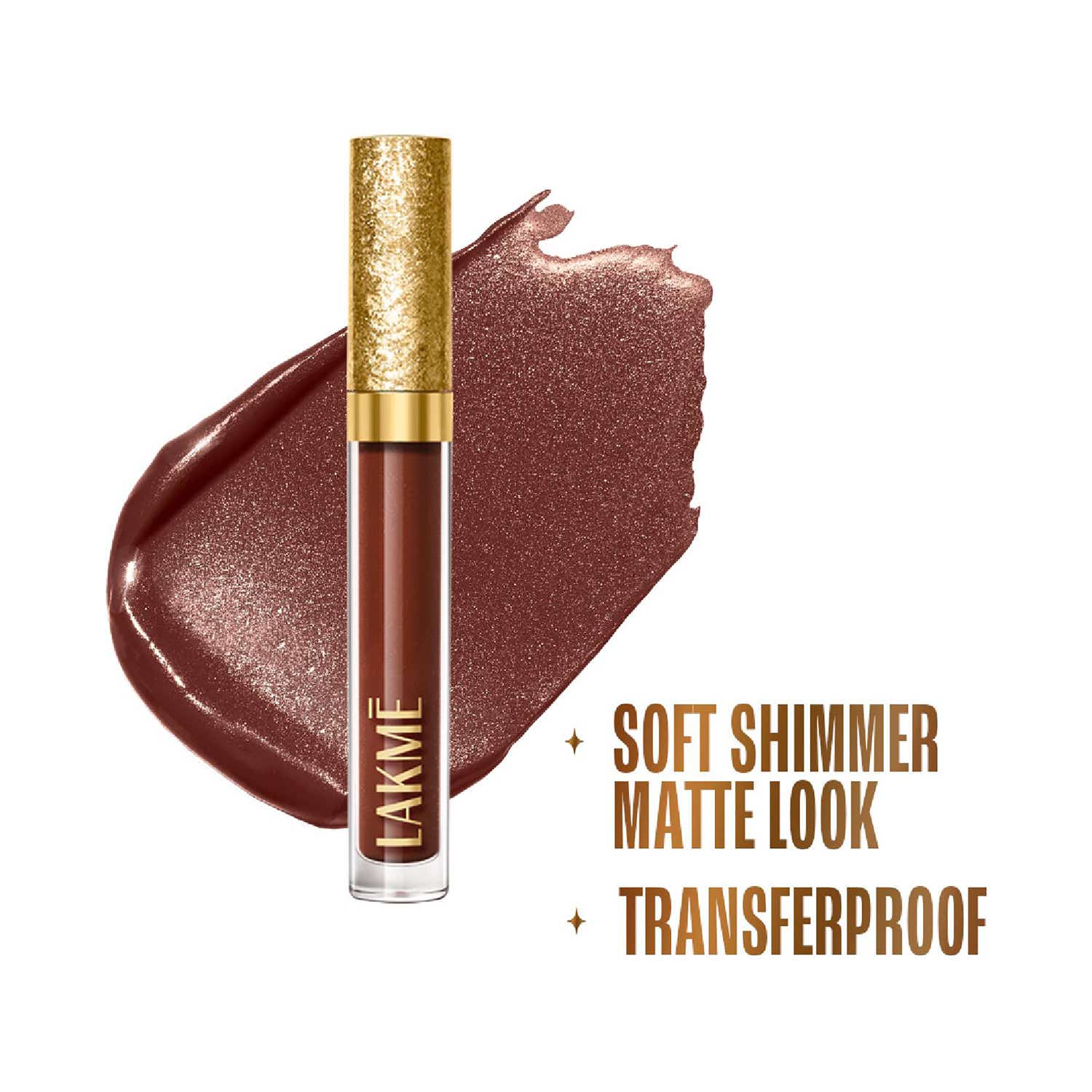 Lakme Be-Jewel Shimmer Lip Liquid Lipstick - 303 Cocoa Glow (3.5 ml)