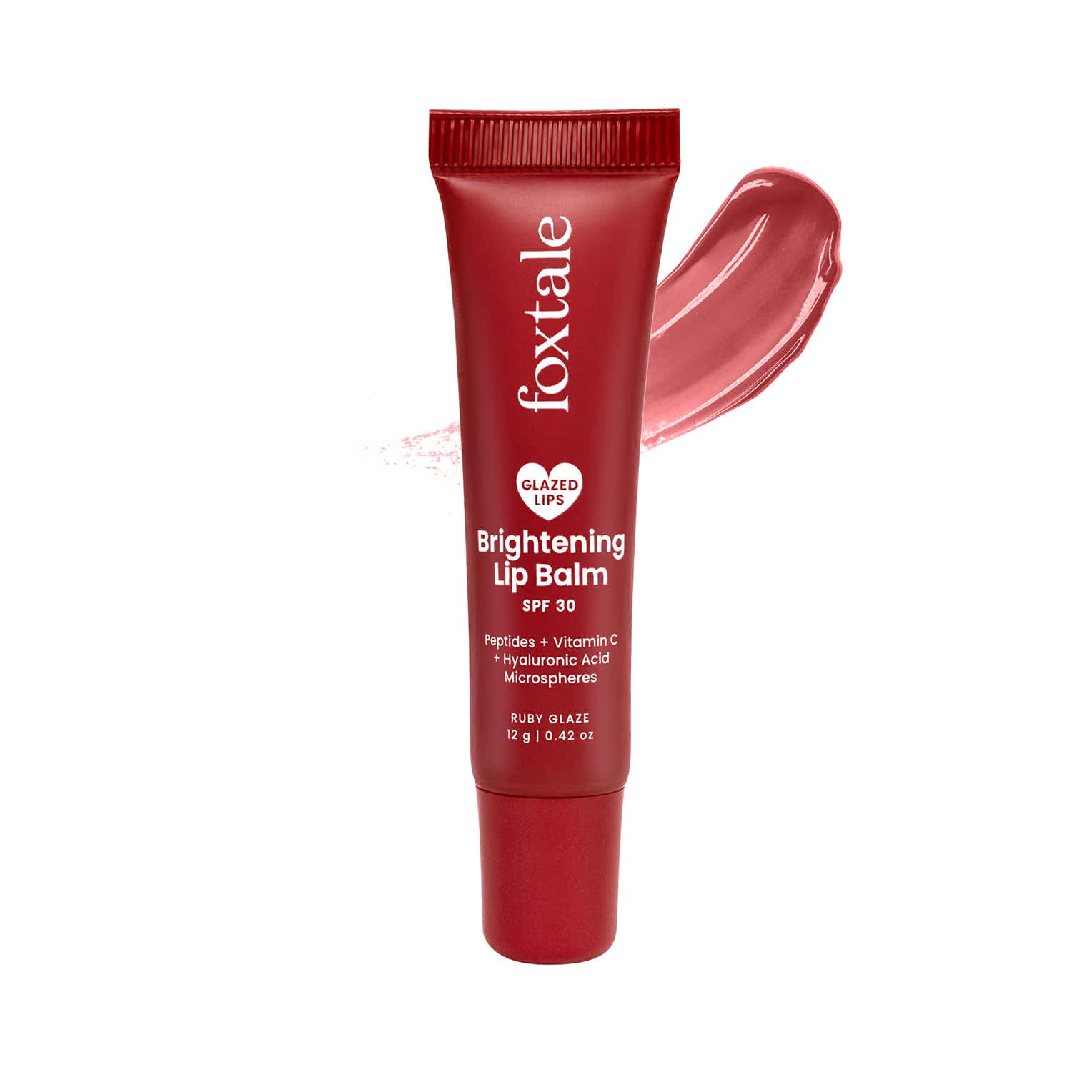 Foxtale Glazed Lips Brightening Lip Balm - Ruby Glaze (12 g)