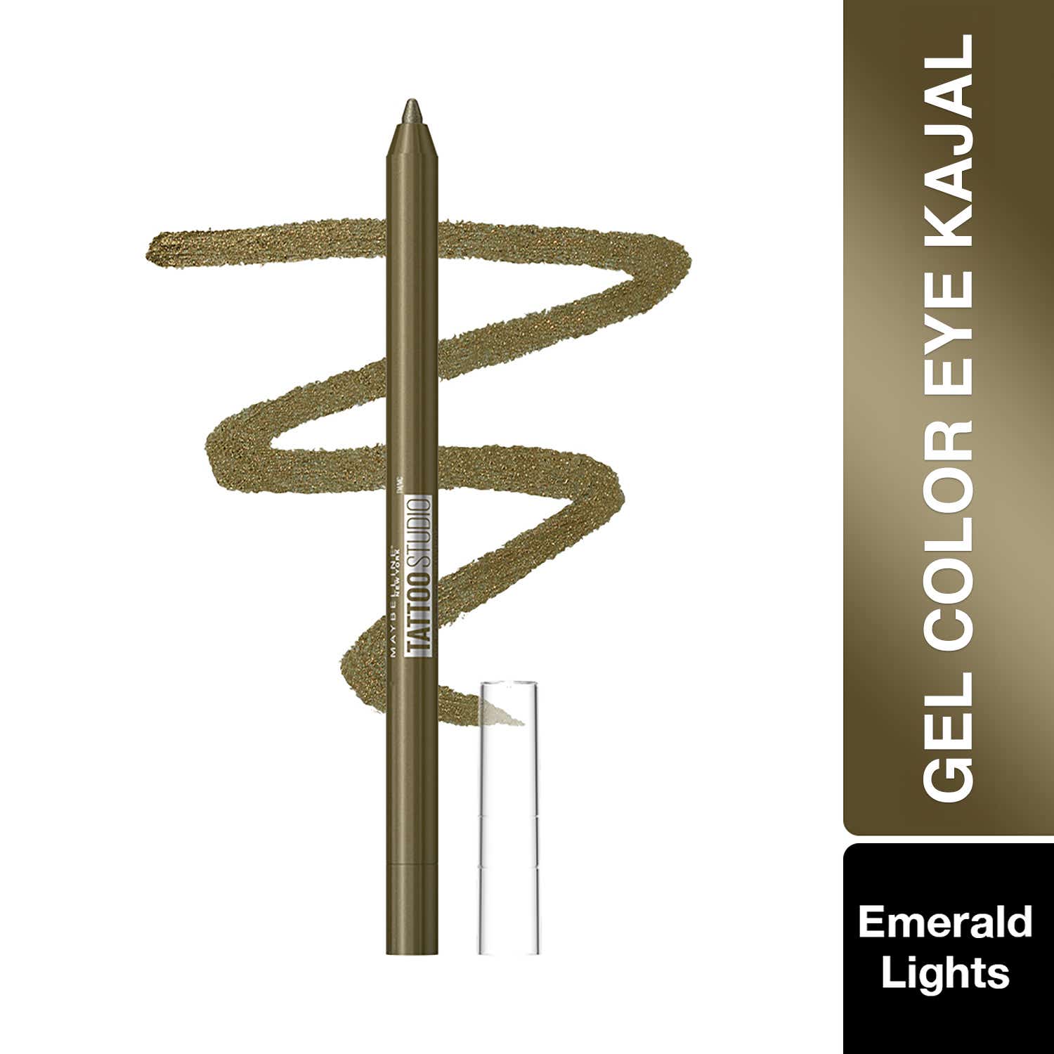 Maybelline New York Tattoo Gel Colored Kajal Metallic Finish - Emerald Lights (1.2 g)