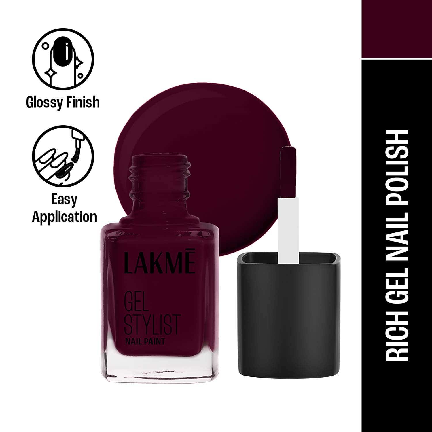 Lakme Absolute Gel Stylist Nail Color - Vineyard (12 ml)