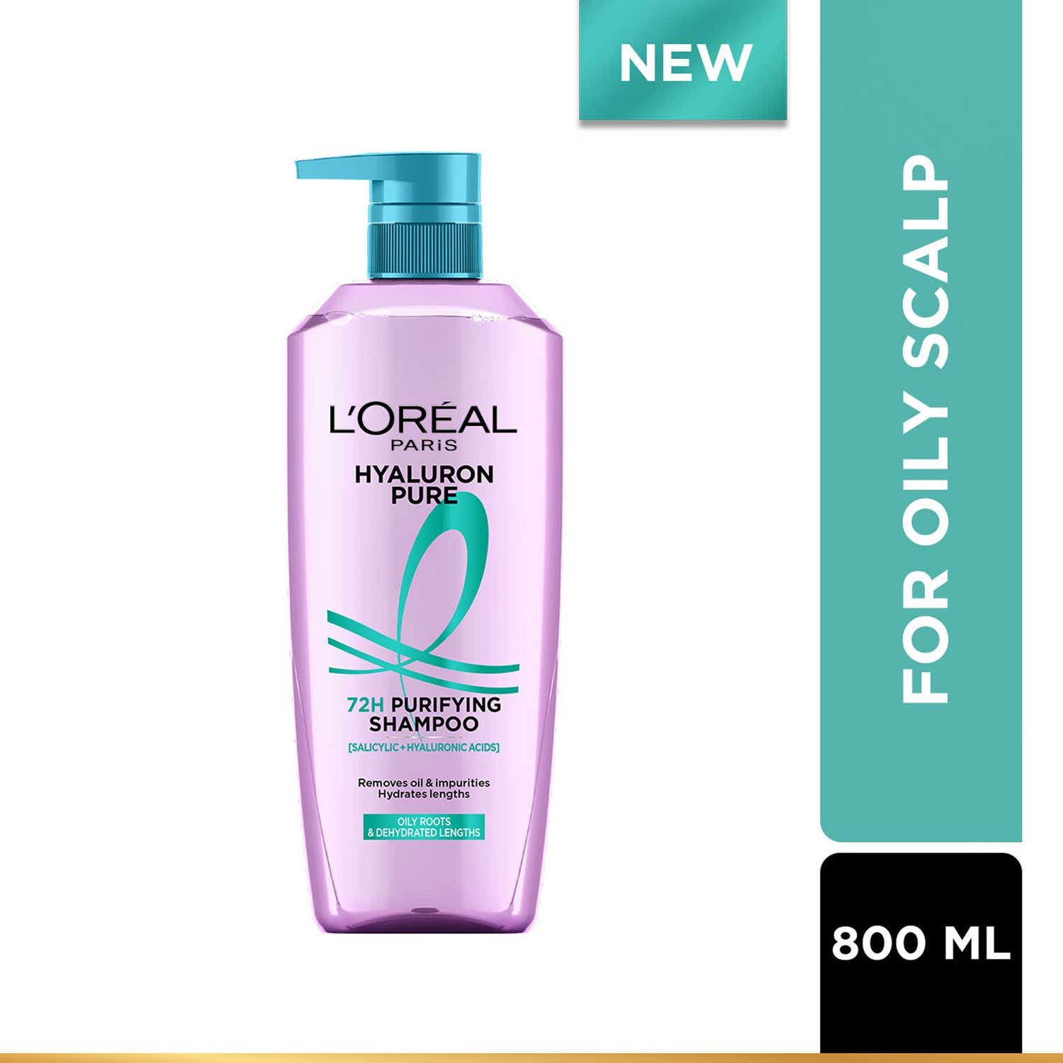 L'Oreal Paris Hyaluron Pure 72H Purifying Shampoo (800 ml)