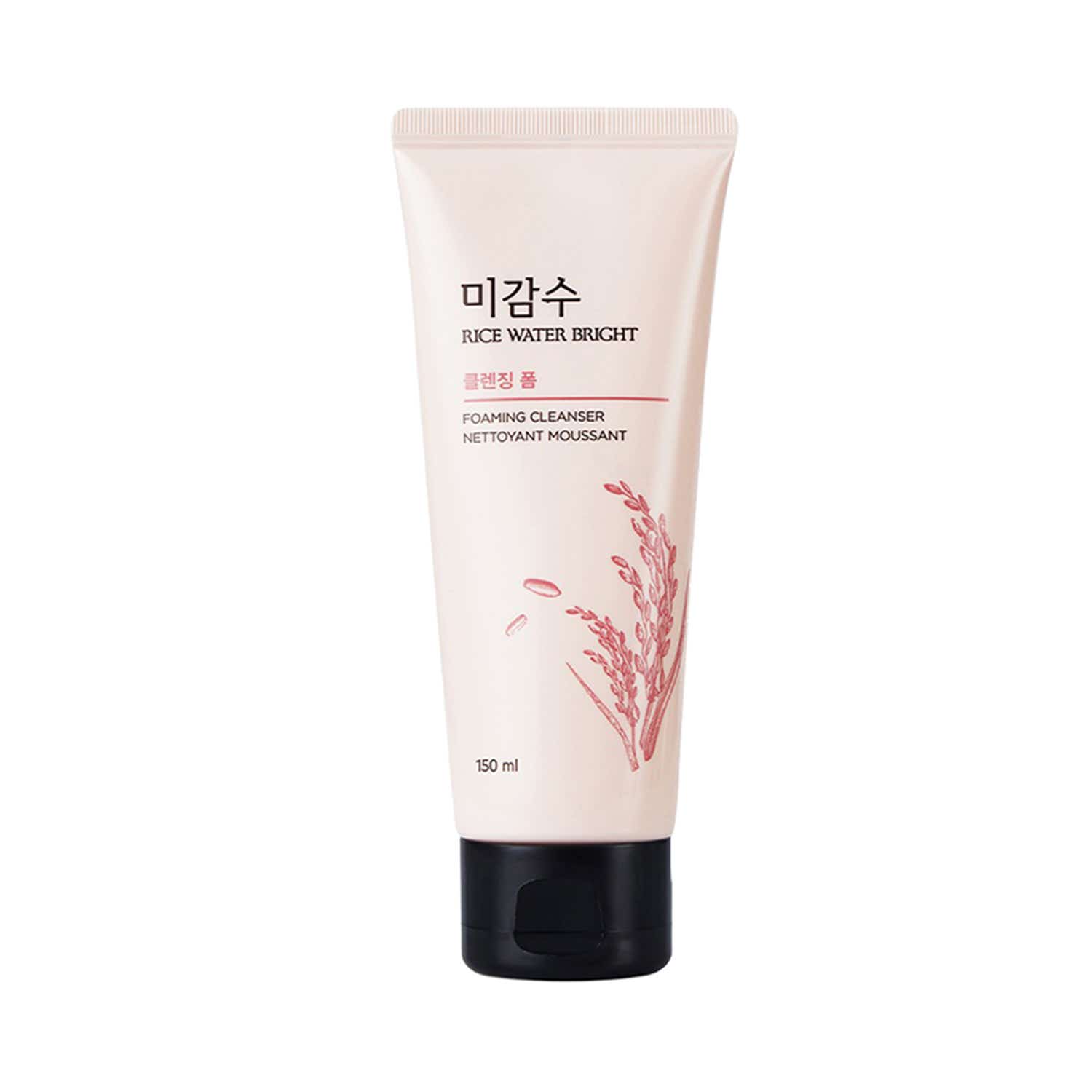 The Face Shop Rice Water Bright Foaming Cleanser- Best Korean Face Wash for Glowing Skin (150 ml)