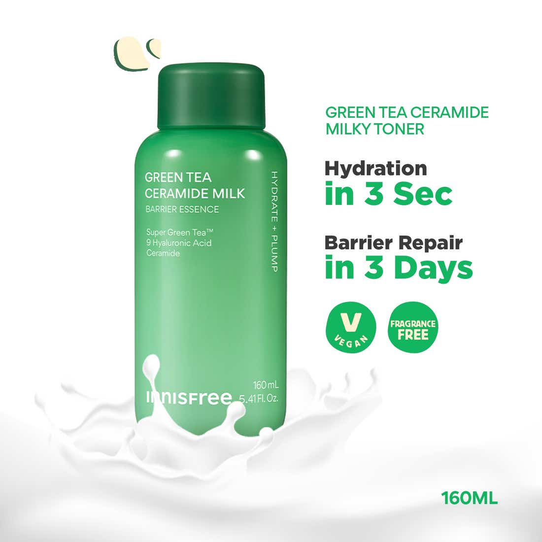 Innisfree Green Tea Ceramide Milky Toner (160 ml)