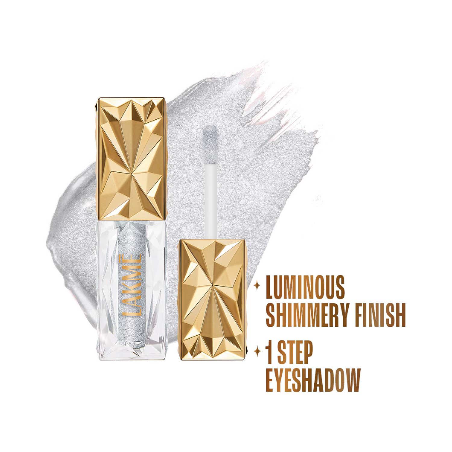 Lakme Be-jewel Satin Eye Tint, One-Step Liquid Eyeshadow, Waterproof - 03 Stardust (4.5 ml)