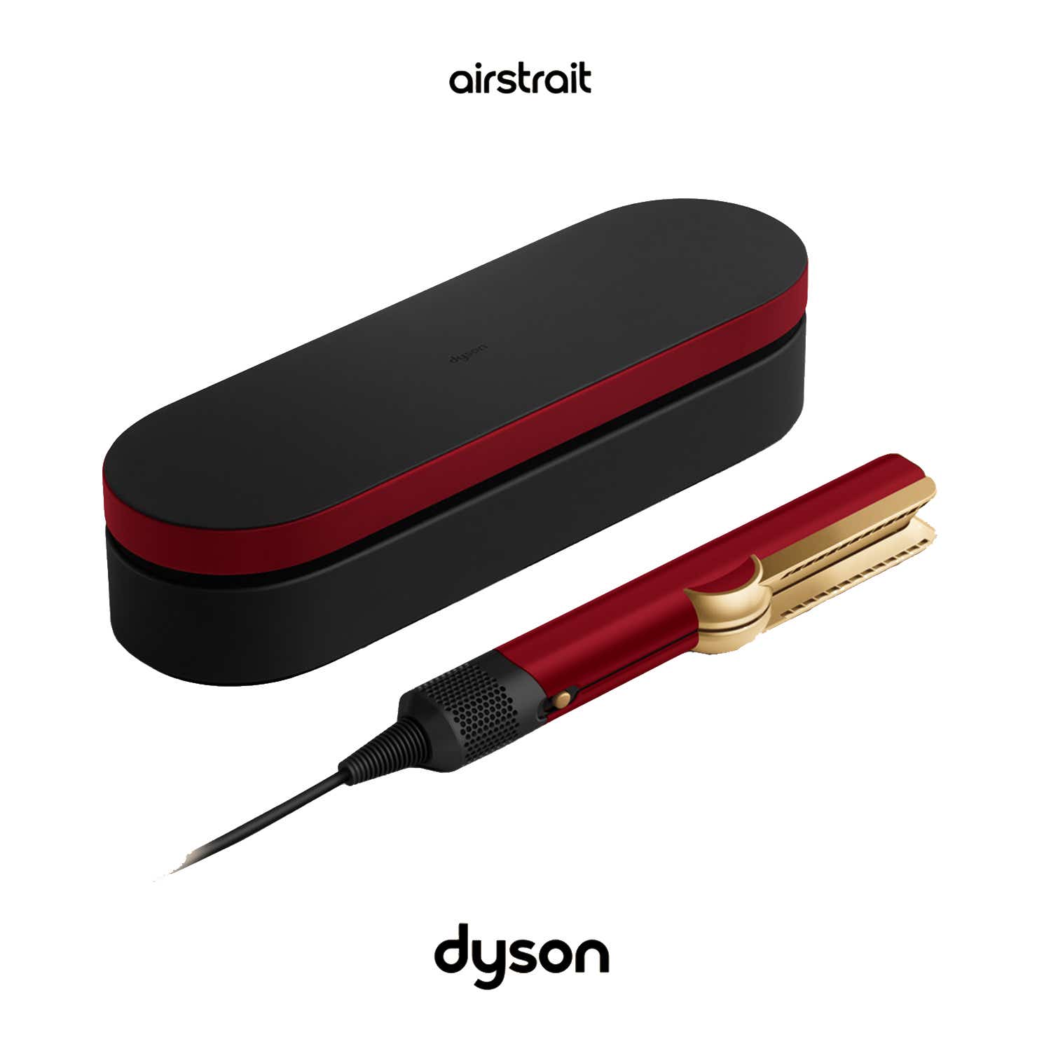 Dyson Airstrait Hair Straightener Red Velvet & Gold