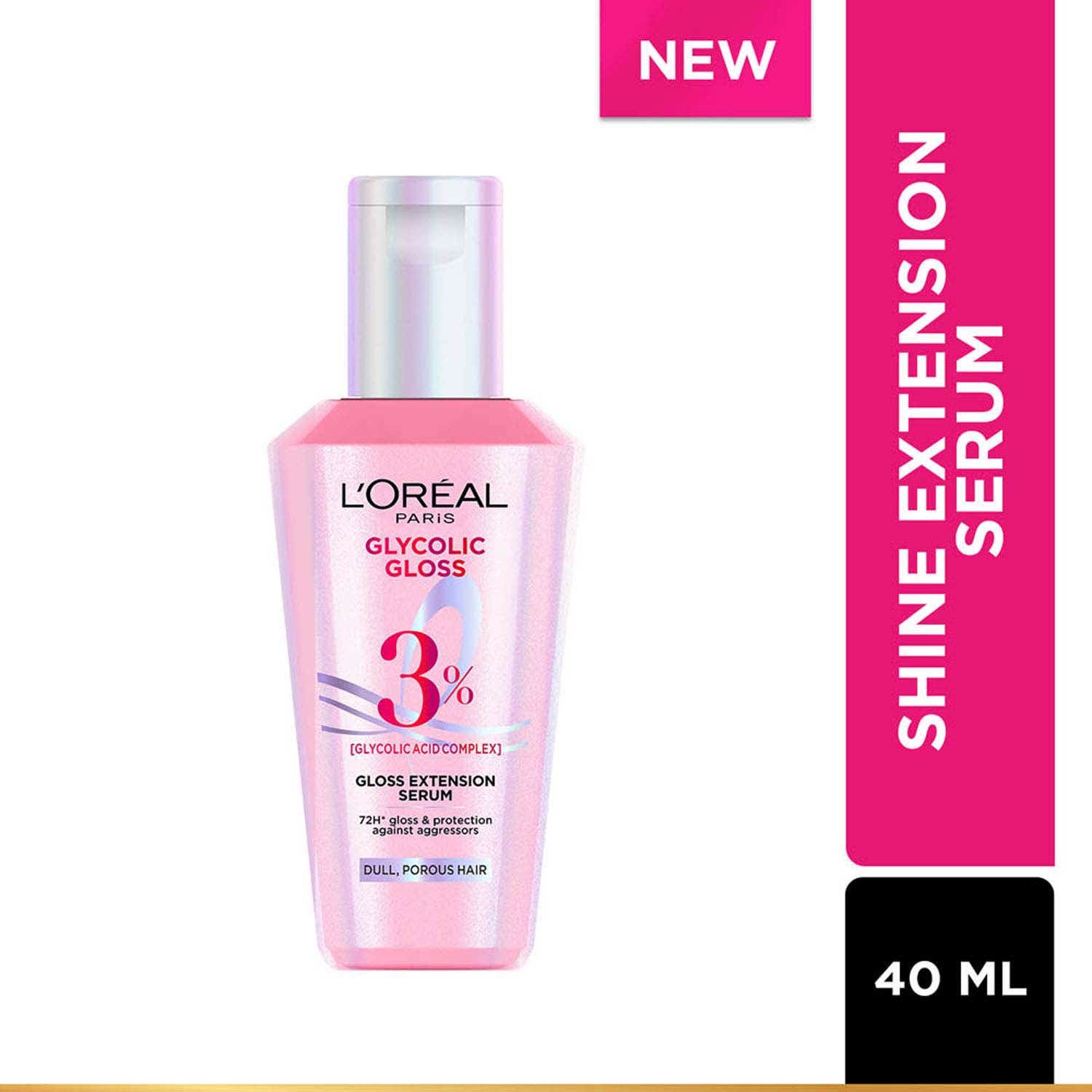 L'Oréal Paris Glycolic Gloss Serum Gives 72H Shine (40 ml)