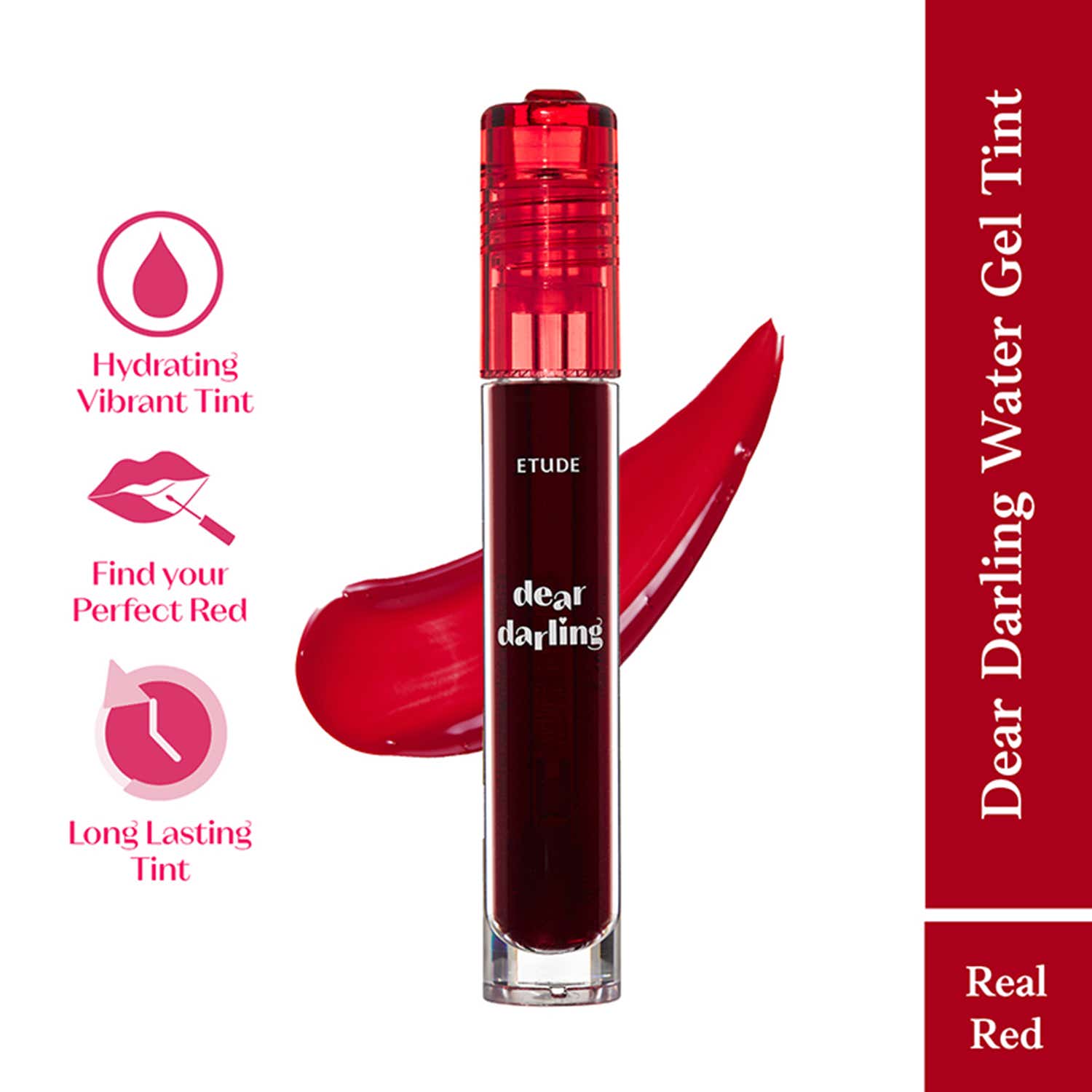 Etude Dear Darling Water Gel Tint Lipstick - 03 Real Red (5 g)