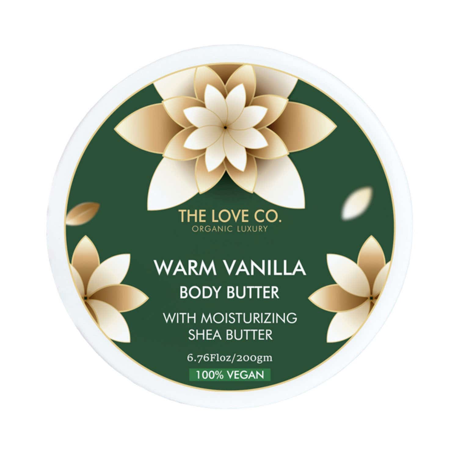 THE LOVE CO. Warm Vanilla Body Butter Deep Moisturization With Pure Shea Butter (200g)