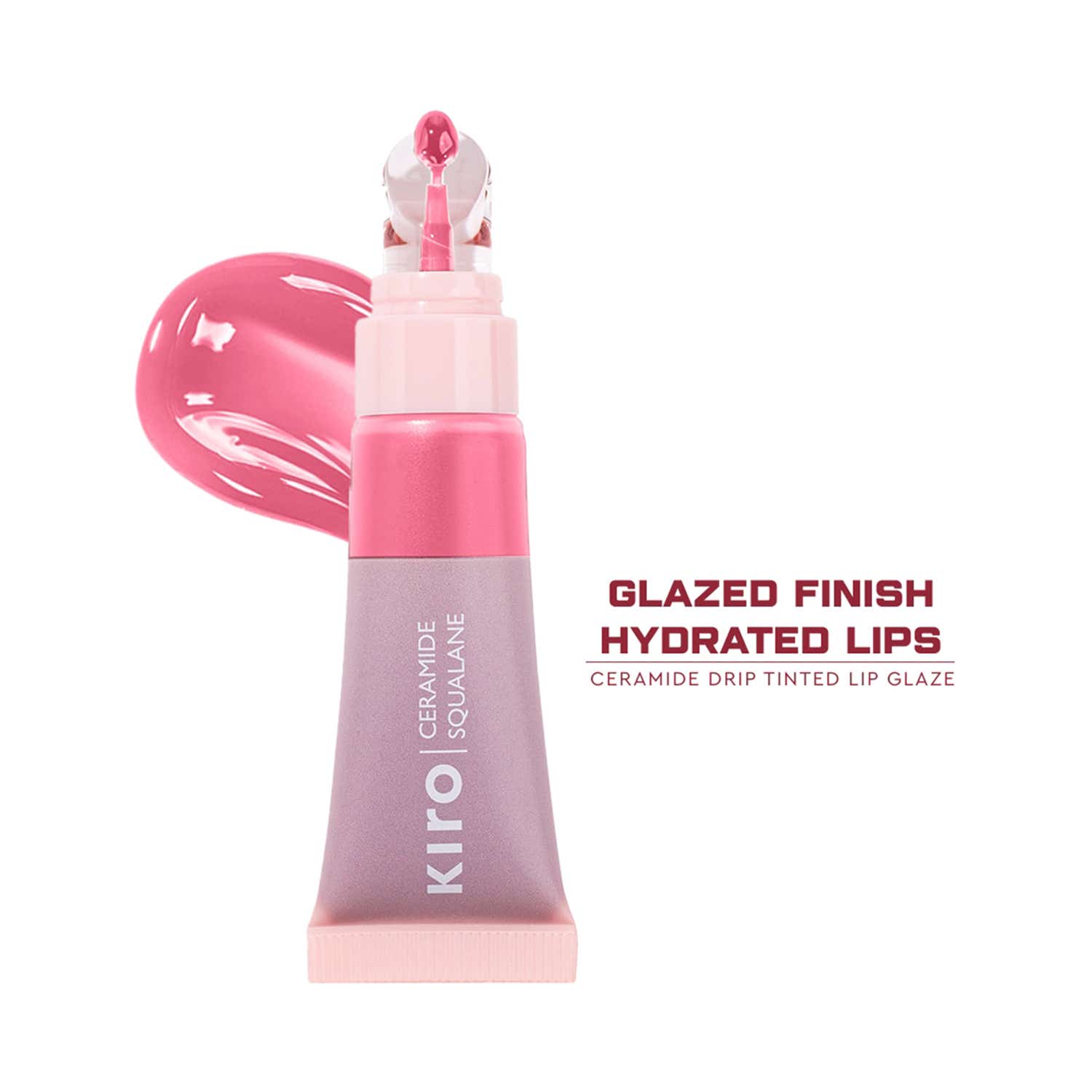KIRO Ceramide Drip Tinted Lip Glaze - Strawberry Gelato Coral Pink (10 g)