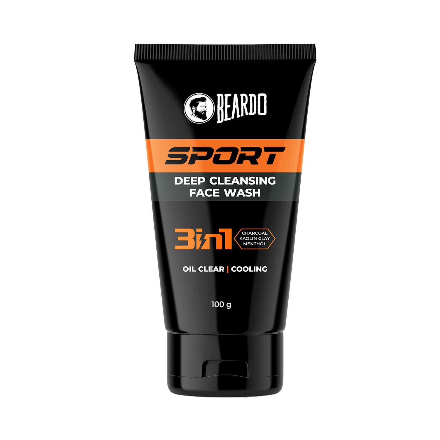 Beardo Sport Deep Cleansing Cooling Menthol Oil Control Facewash For Men (100 g)