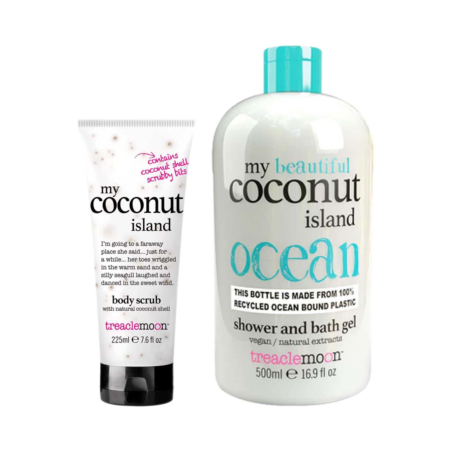 Treaclemoon My Coconut Island Shower Gel (500 ml) & My Coconut Island Body Scrub (225 ml) Combo
