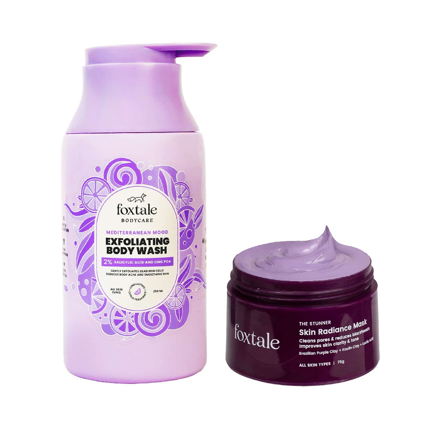 Foxtale Tan Reset Body Wash + Mask Kit – Reveal Smooth, Bright & Even-Toned Skin