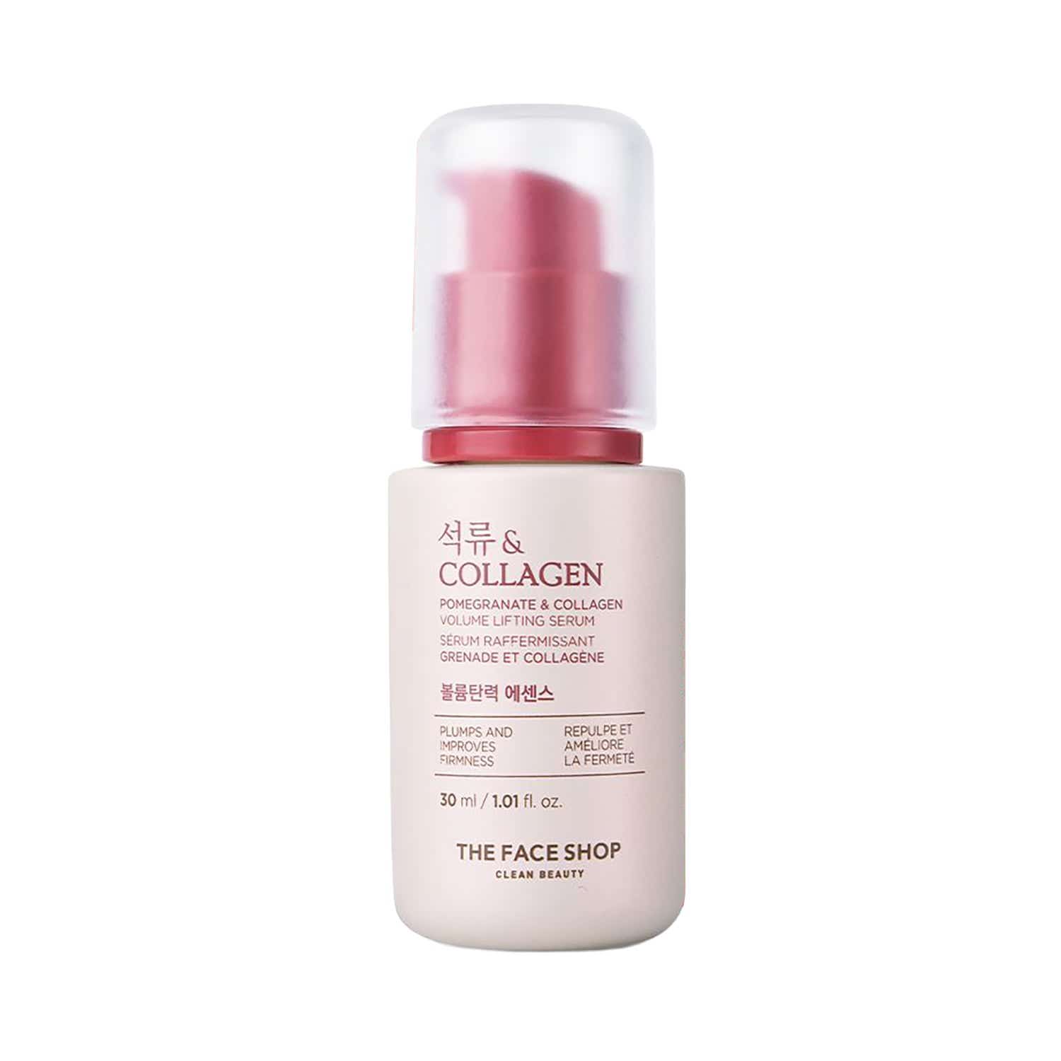 The Face Shop Collagen & Pomegranate Serum with Hyaluronic Acid - #1 Collagen Korean Serum (30 ml)