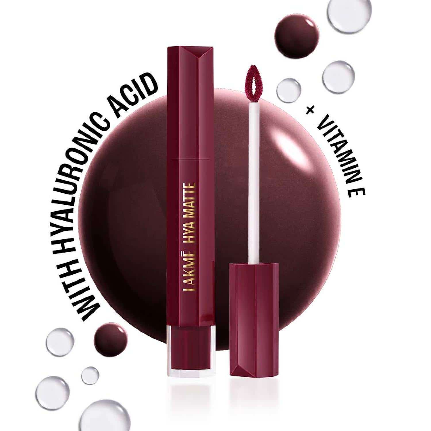 Lakme 9to5 Hya Matte Lip Liquid + Hyaluronic Acid - Powerhouse Plum (5.3 ml)