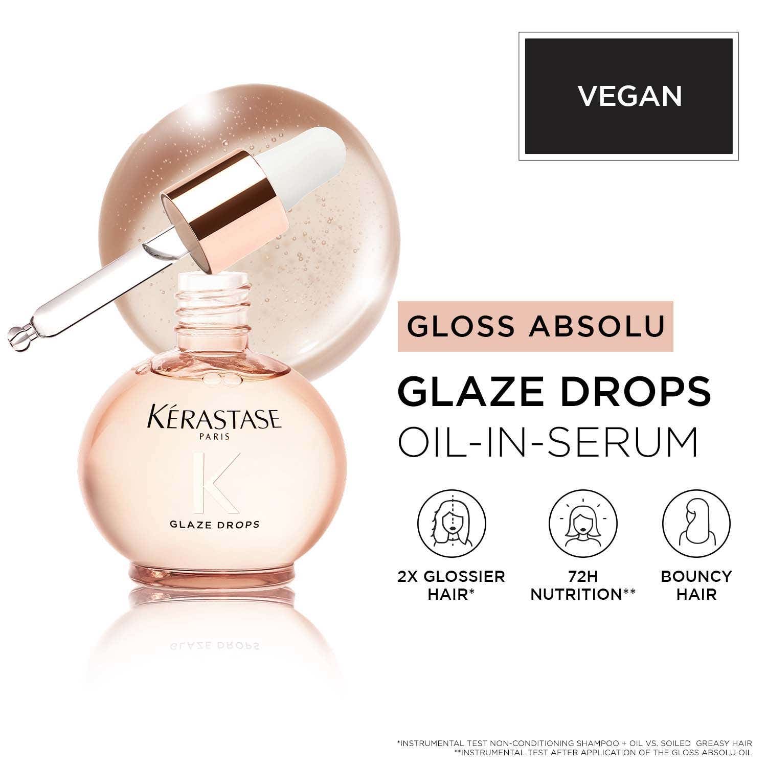 KERASTASE Gloss Absolu Anti-Frizz Glaze Oil Drops for Bouncy & Glossy Hair (45 ml)