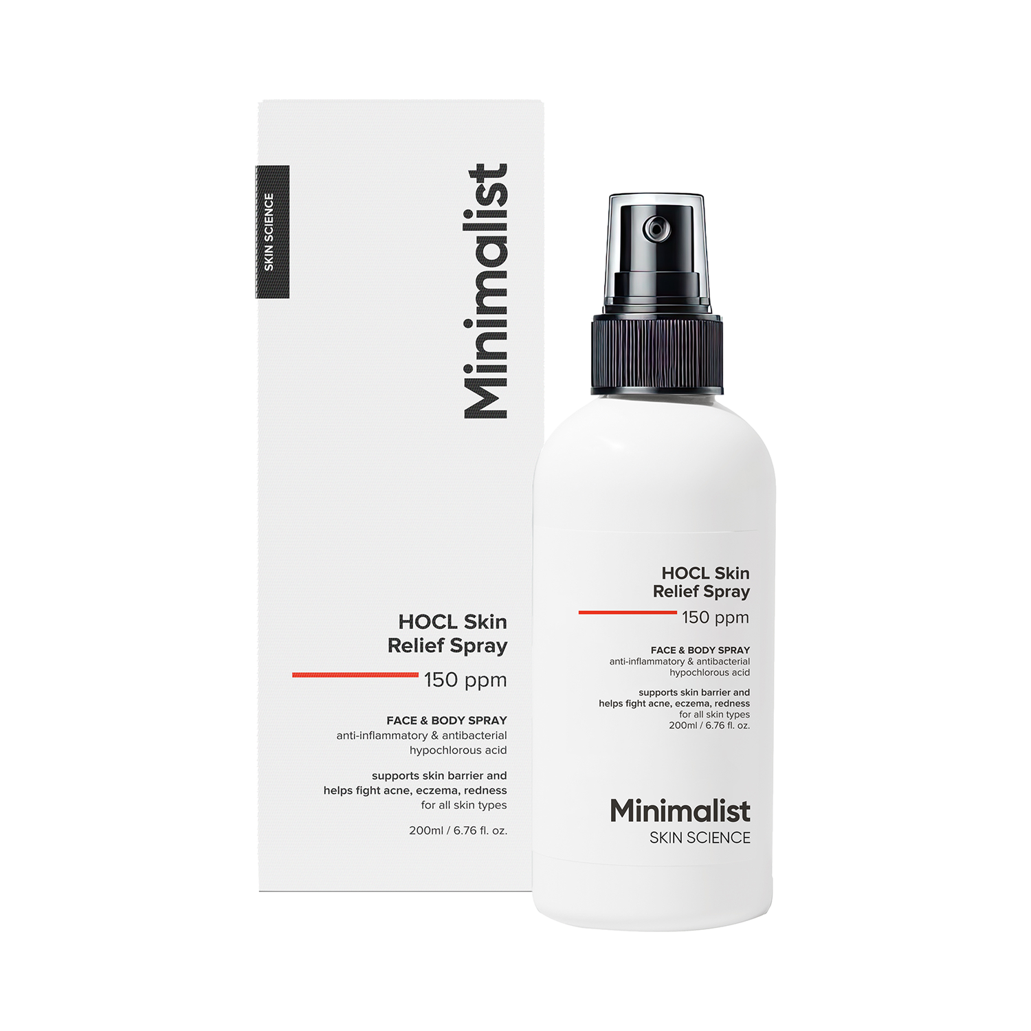 Minimalist HOCl Skin Relief Spray 150ppm (200 ml)