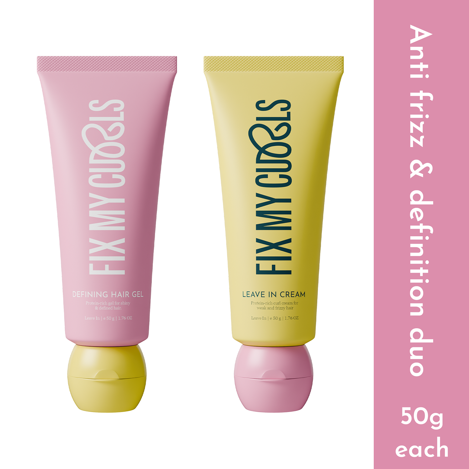 Fix My Curls Protein Styling Duo For Curly And Wavy Hair (2 Pcs, 50 g Each)