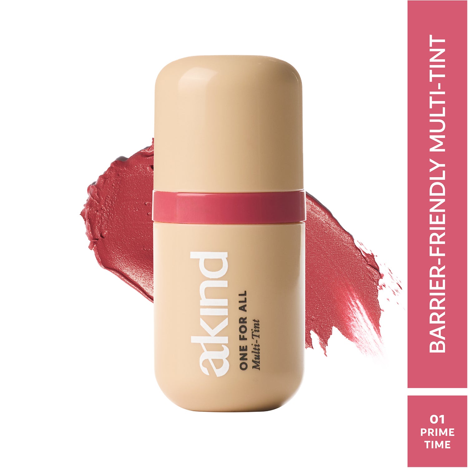 Akind One For All Multi-Tint - Barrier-Loving Tint for Lips, Cheeks & Eyes - Prime Time (5.5 ml)