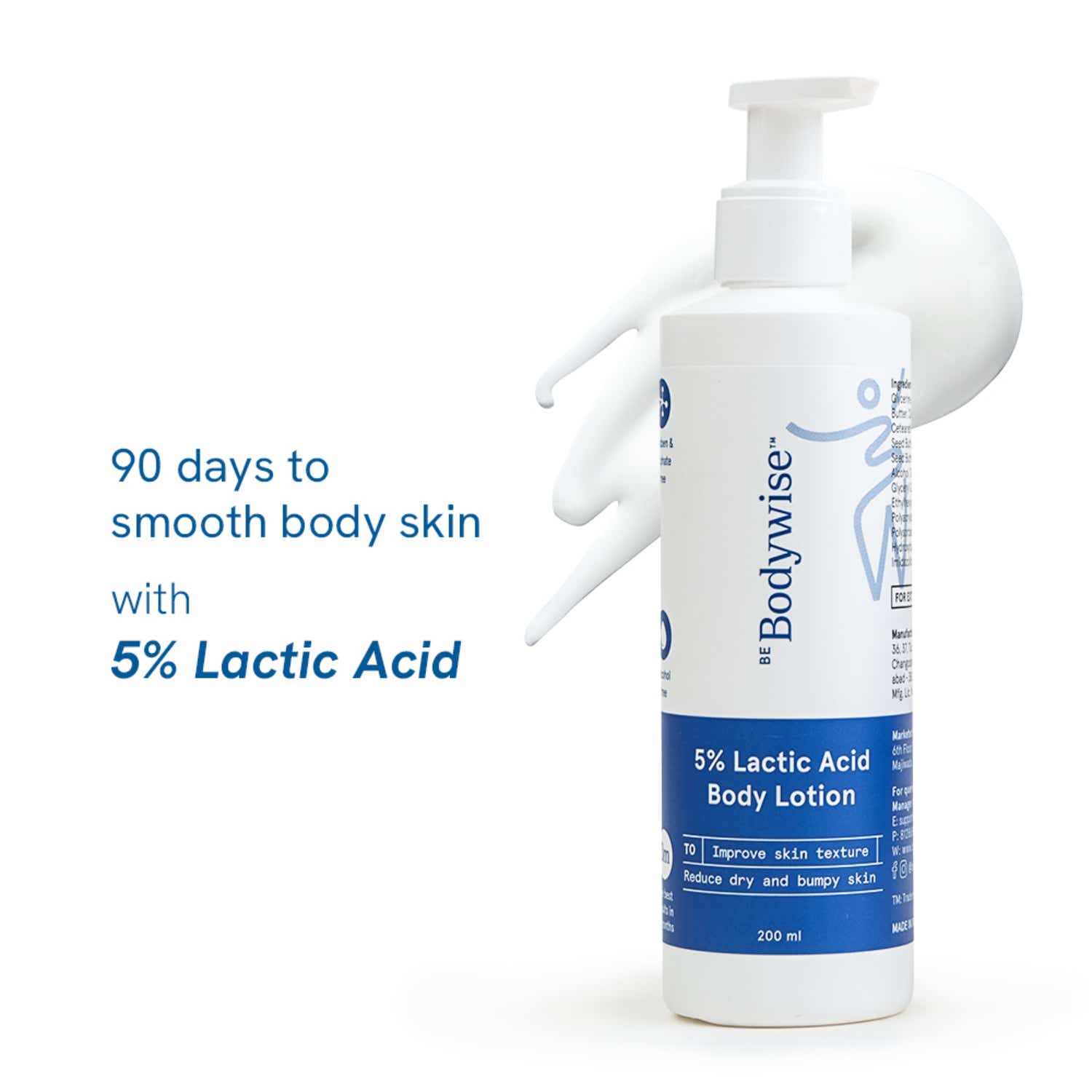 Be Bodywise 5% Lactic Acid Body Lotion For Improved Skin texture & Smooth Skin (200 ml)