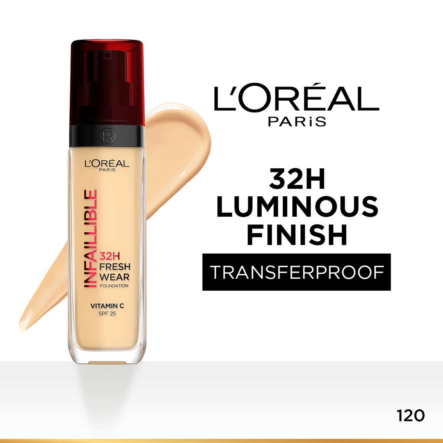 L'Oreal Paris Infallible 32H Fresh Wear Foundation - Shade No 120 (30 ml)