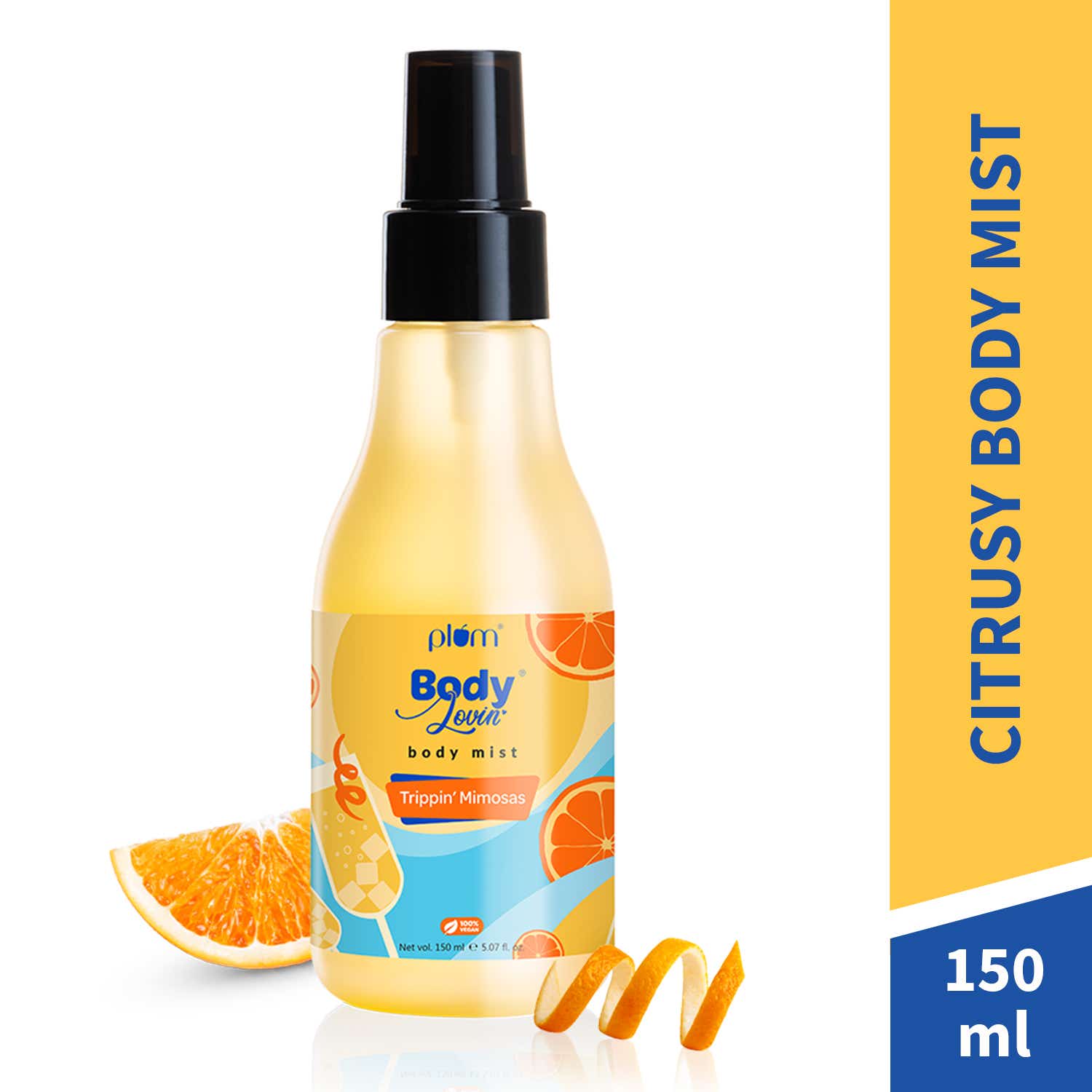 Plum BodyLovin' Trippin' Mimosas Body Mist | Long Lasting Citrusy Fragrance For Women & Men (150ml)