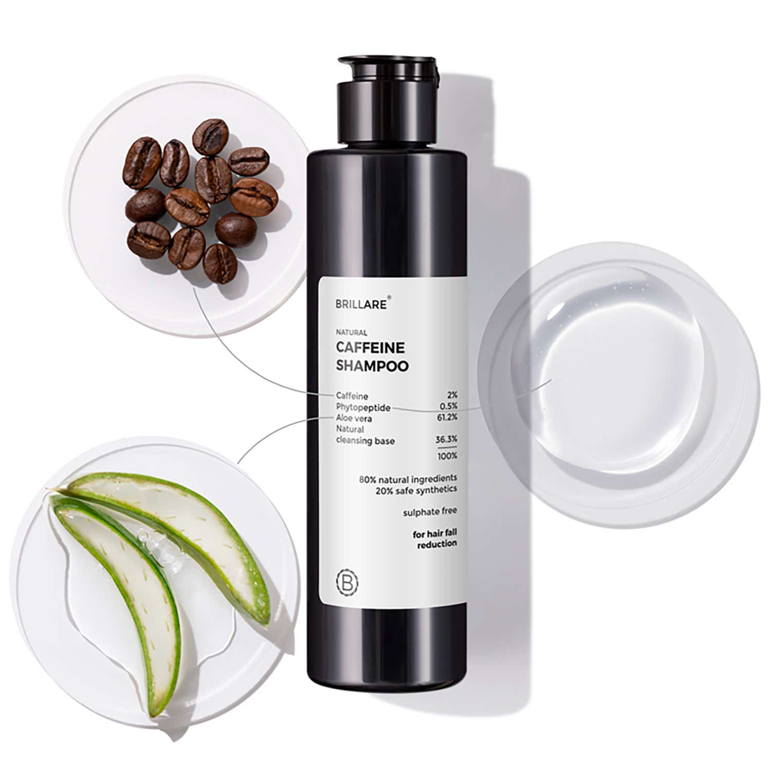 Brillare 2% Caffeine and 3% Redensyl Hair Growth Serum for Scalp Visible Growth in 4 Weeks (200 ml)