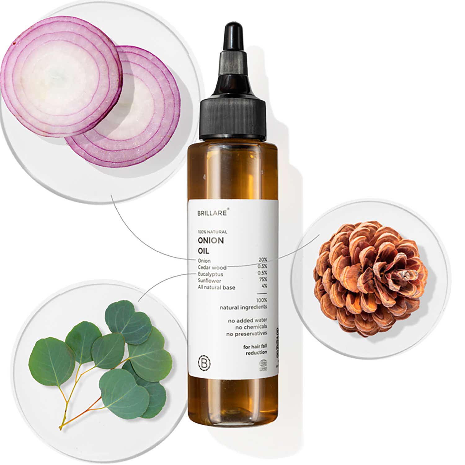 Brillare Onion Oil For Hair Fall Reduction (100ml)