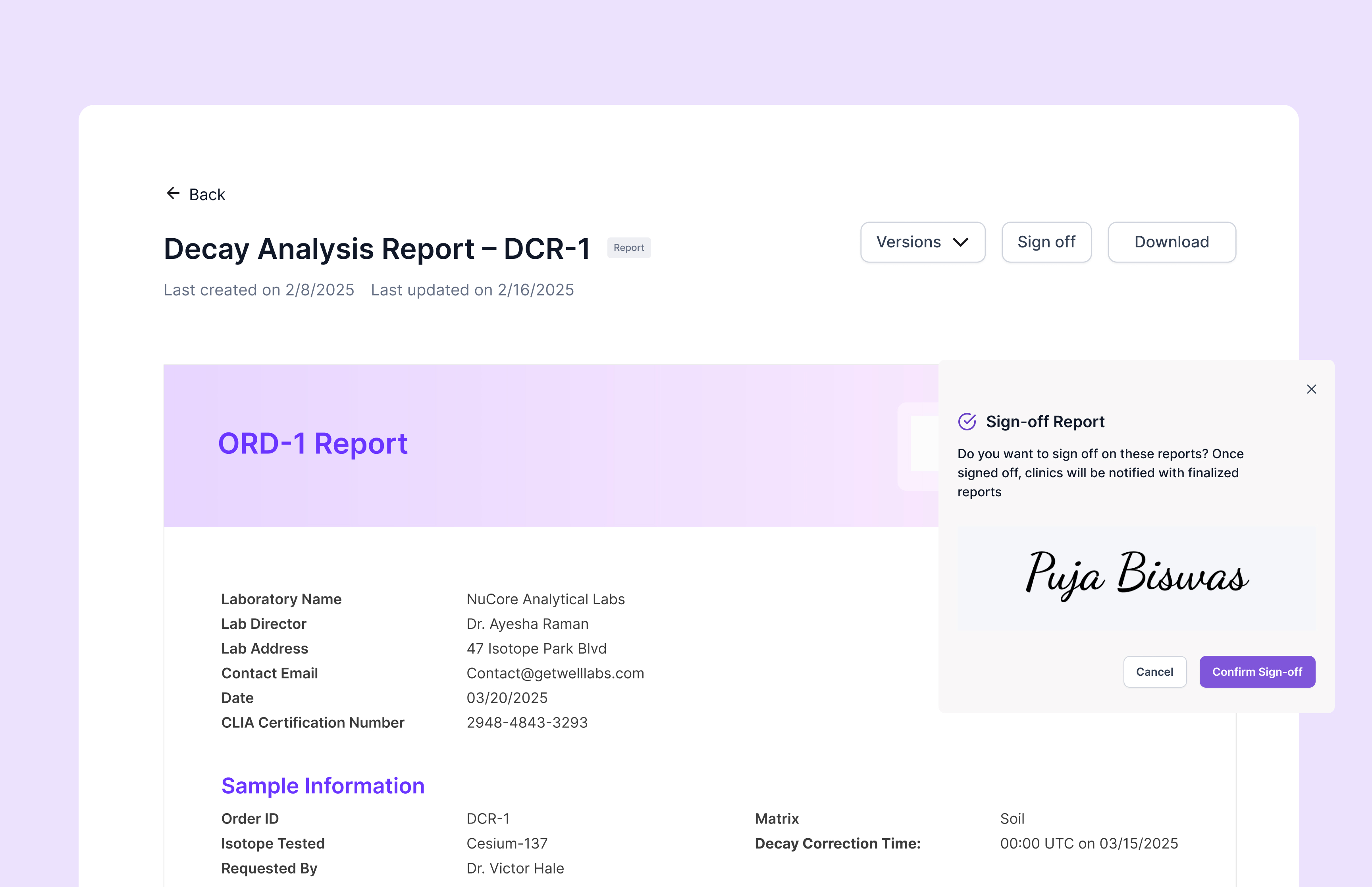 Dashboard mockup