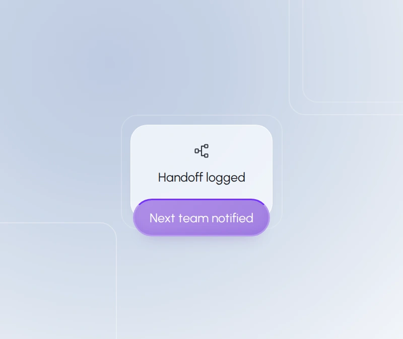 Lineage builds itself as samples move between teams: Handoff logged. Aliquots, blocks, slides, and plates inherit their parent sample ID.