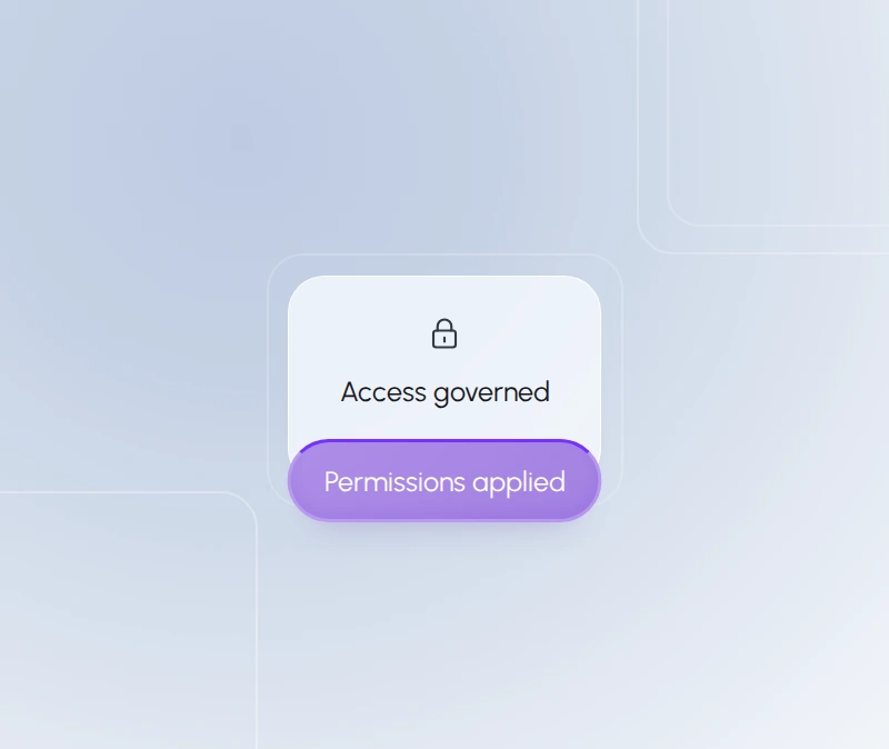 Analysis and AI agents work on governed data: Access governed. Notebooks, scripts, curve fits, and AI agents read through controlled APIs and MCP.