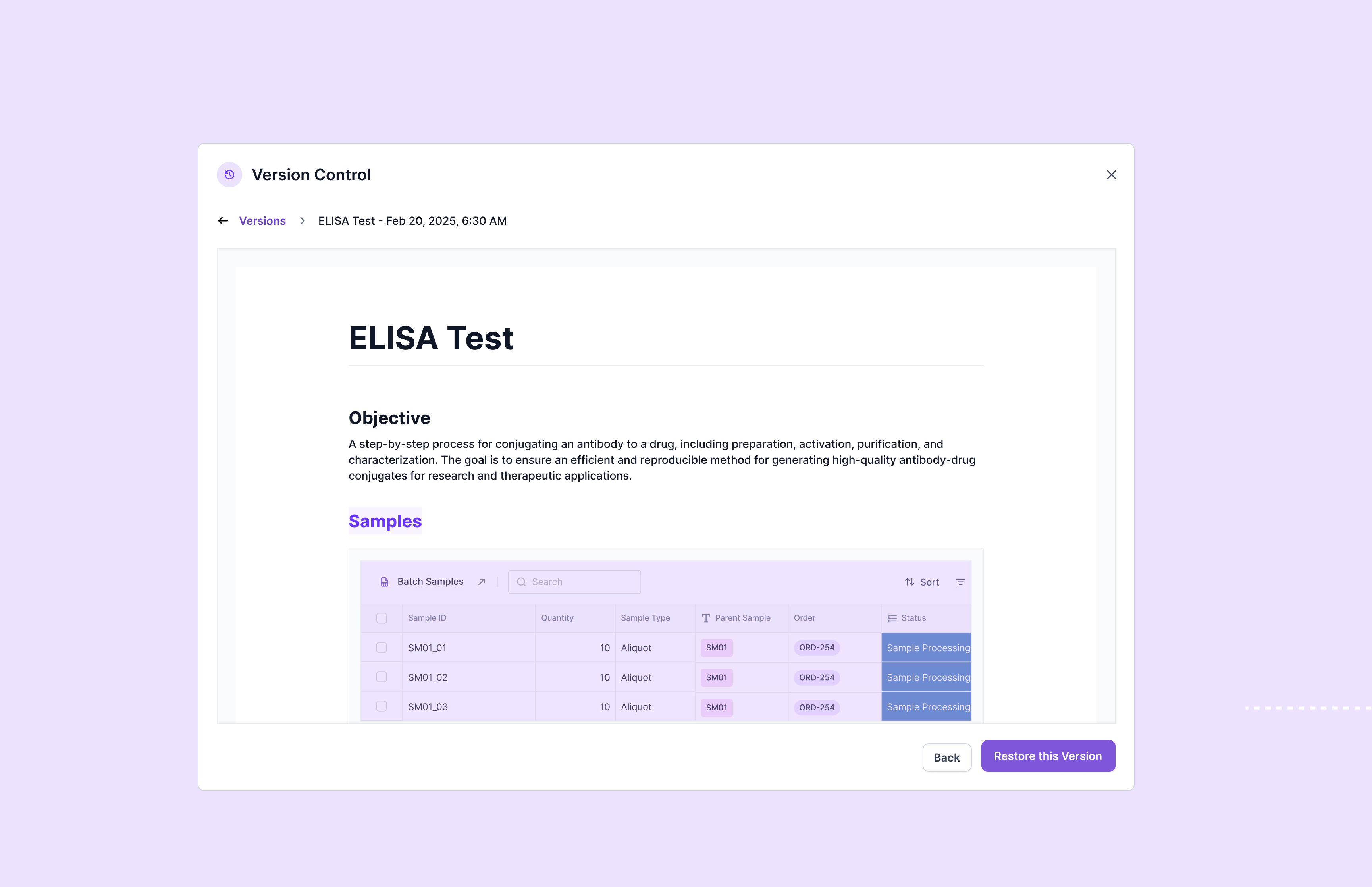 Dashboard mockup