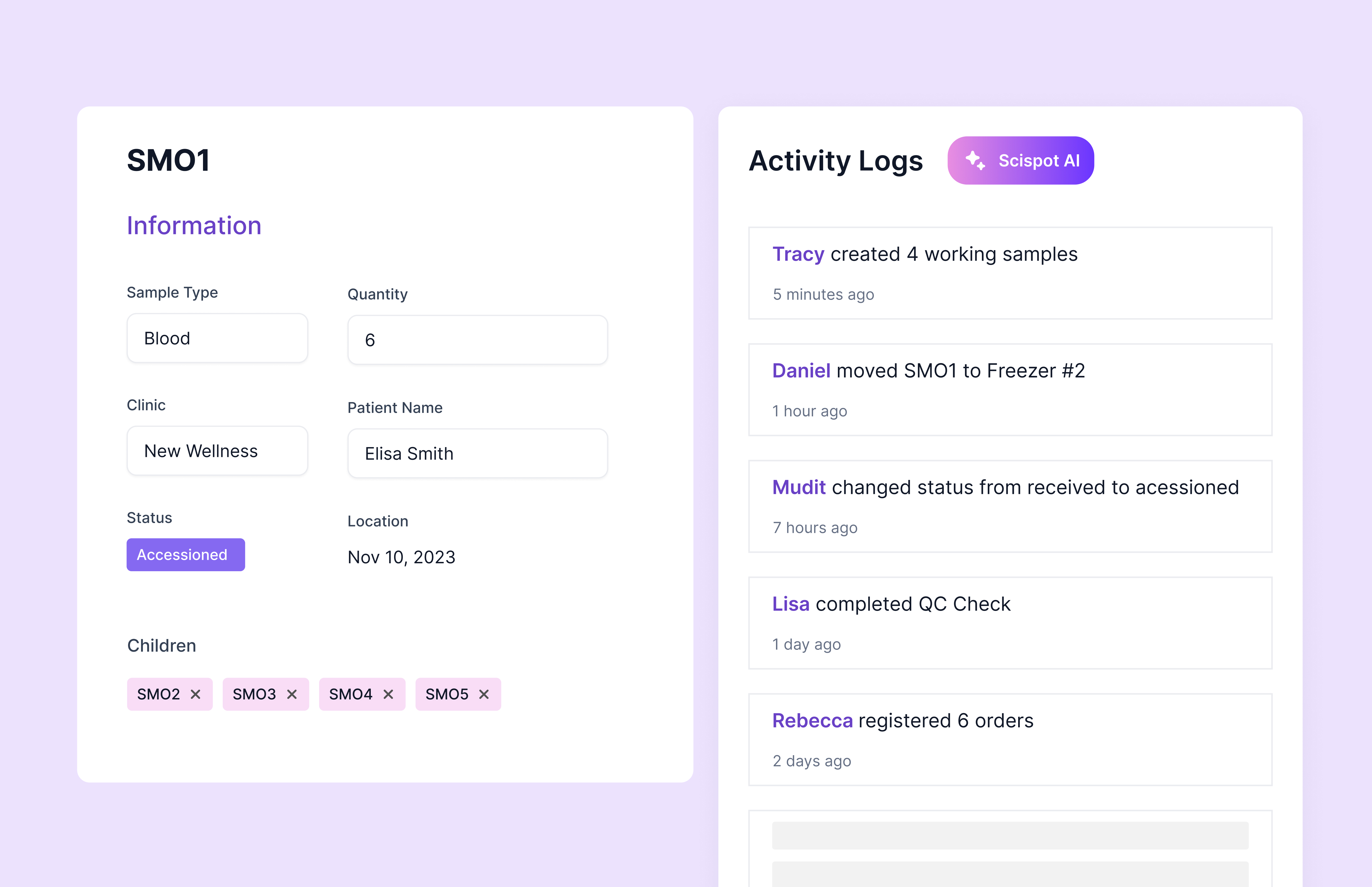 Dashboard mockup