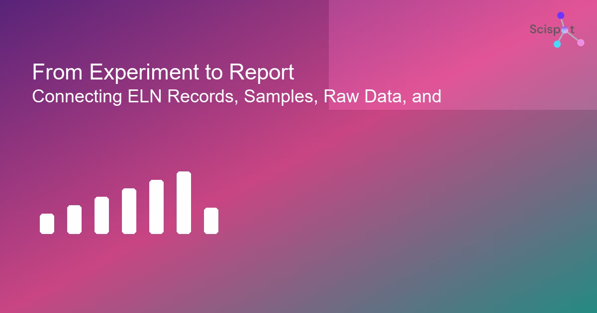 From Experiment to Report: Connecting ELN Records, Samples, Raw Data, and Scientific Decisions