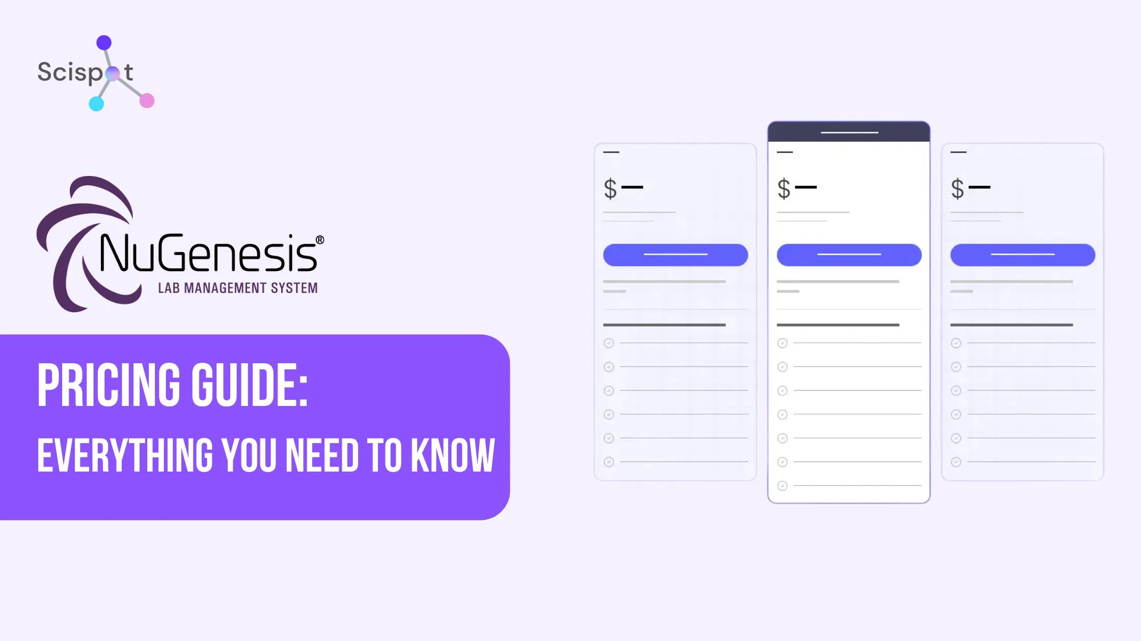 NuGenesis SDMS cost guide for laboratory informatics buyers