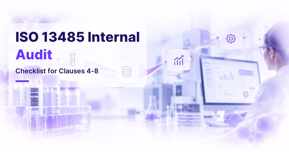 ISO 13485 Internal Audit Checklist: Clauses 4-8