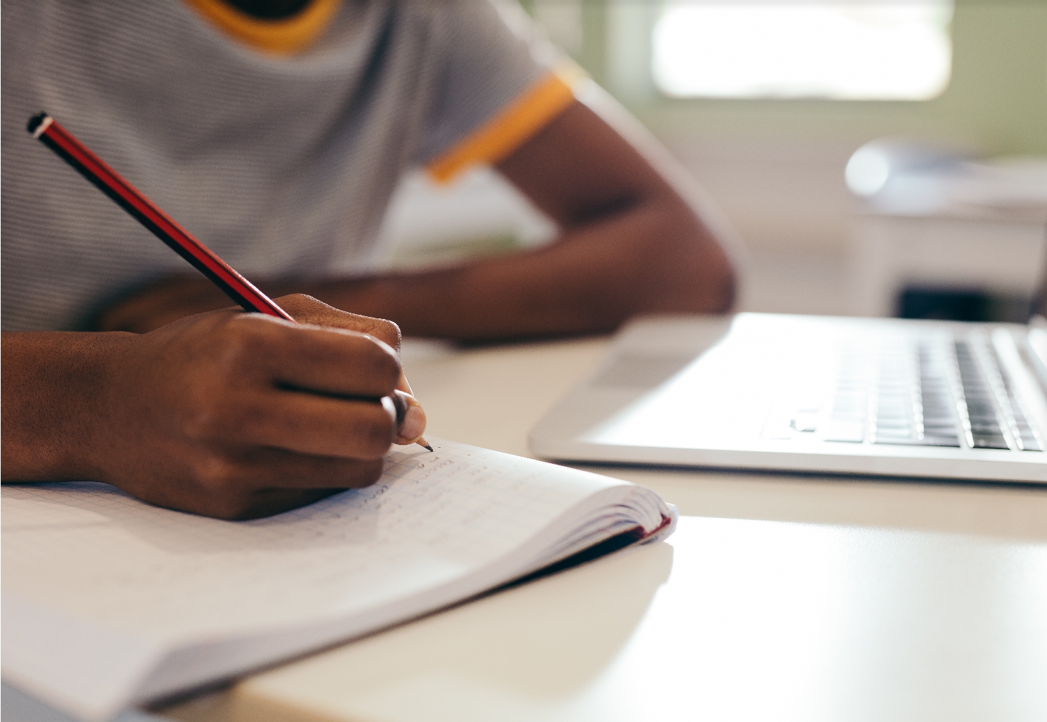 Student taking a test