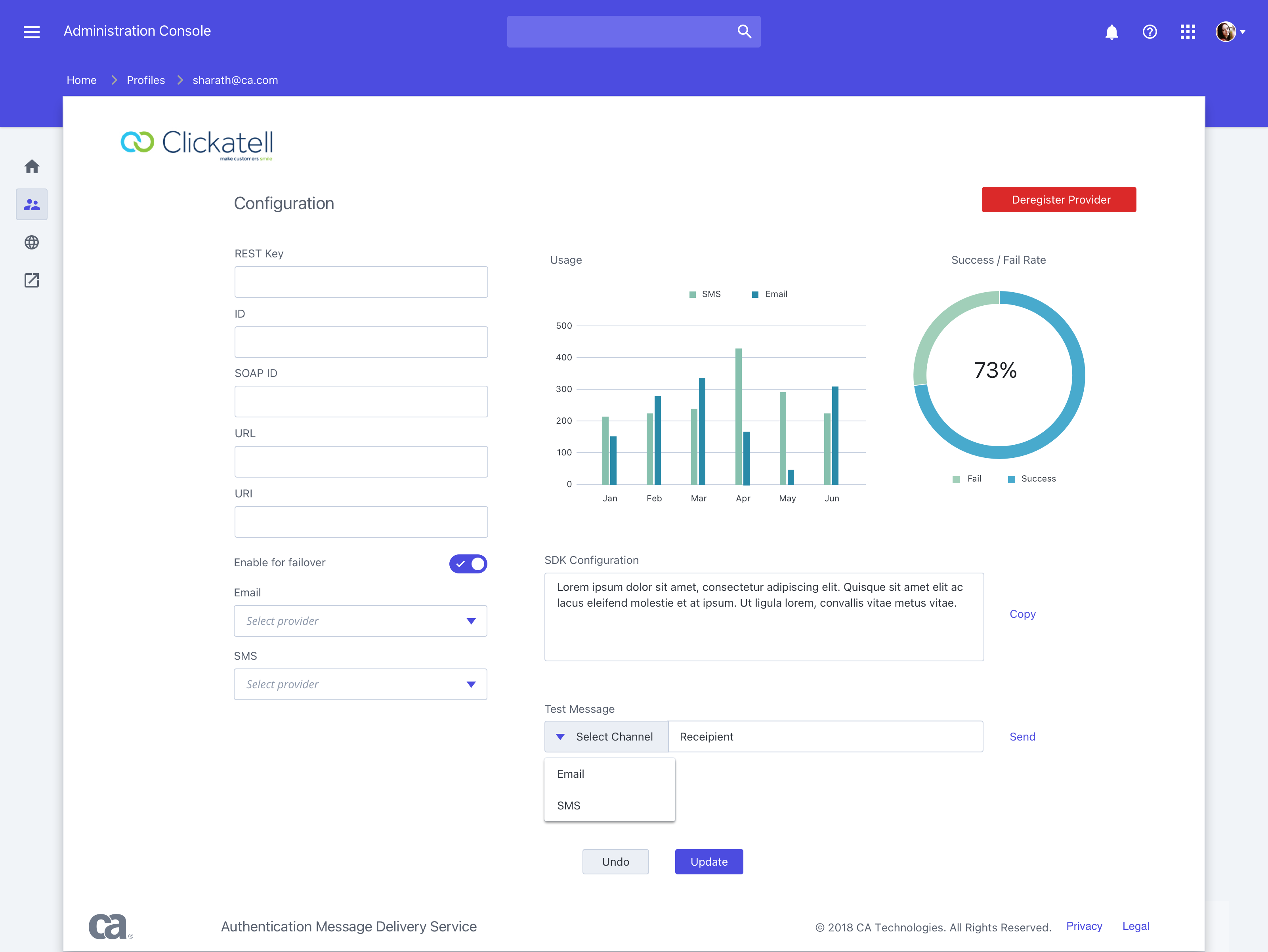 This is an image that represents a UI screen which in turn is displaying the configuration related settings