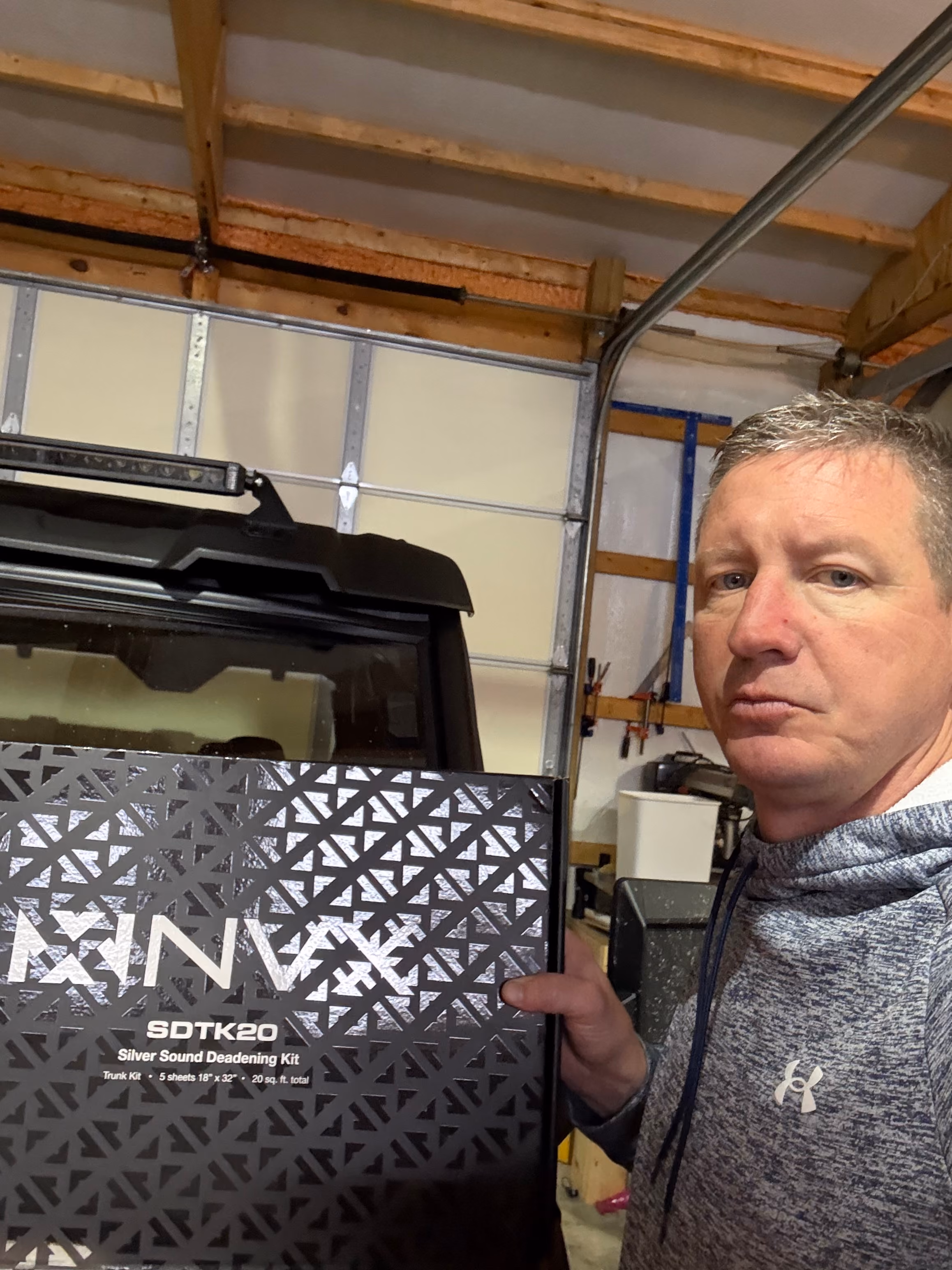 Photo submitted by Jeffrey Plouch for his NVX trunk sound mat sponsorship