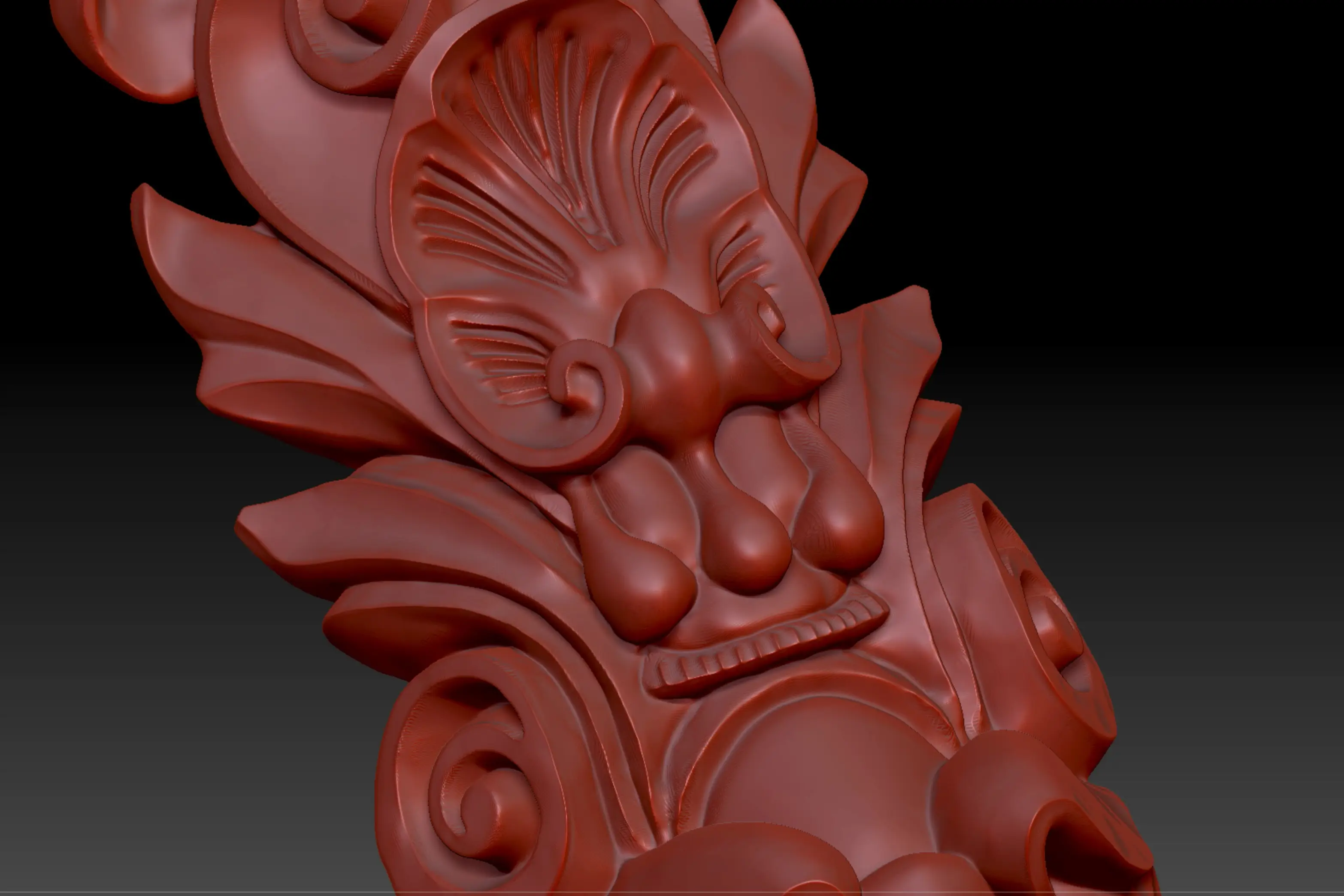 3D-Modell Klavierornament CNC