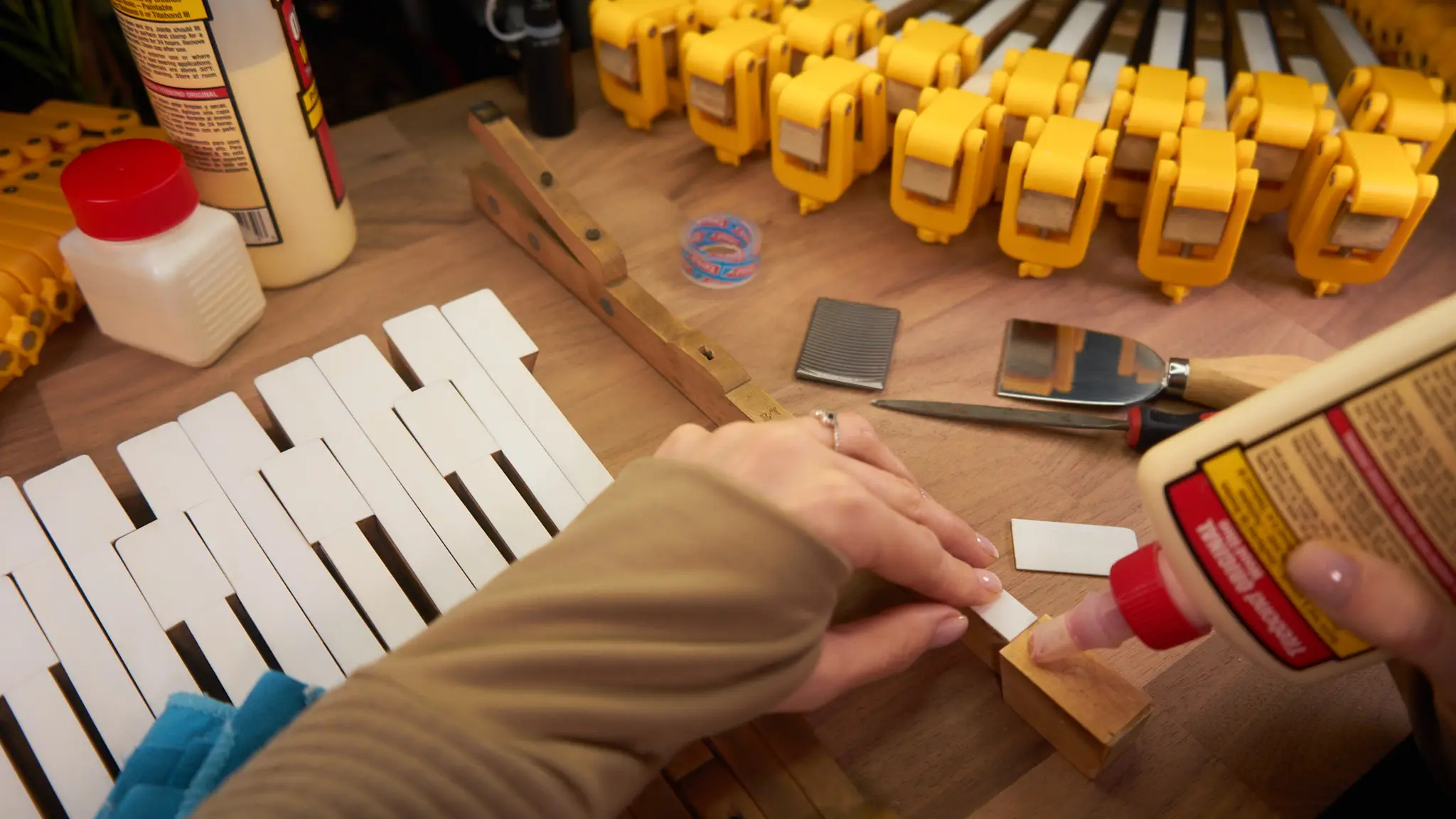 Klavier Tastenrestaurierung historisch