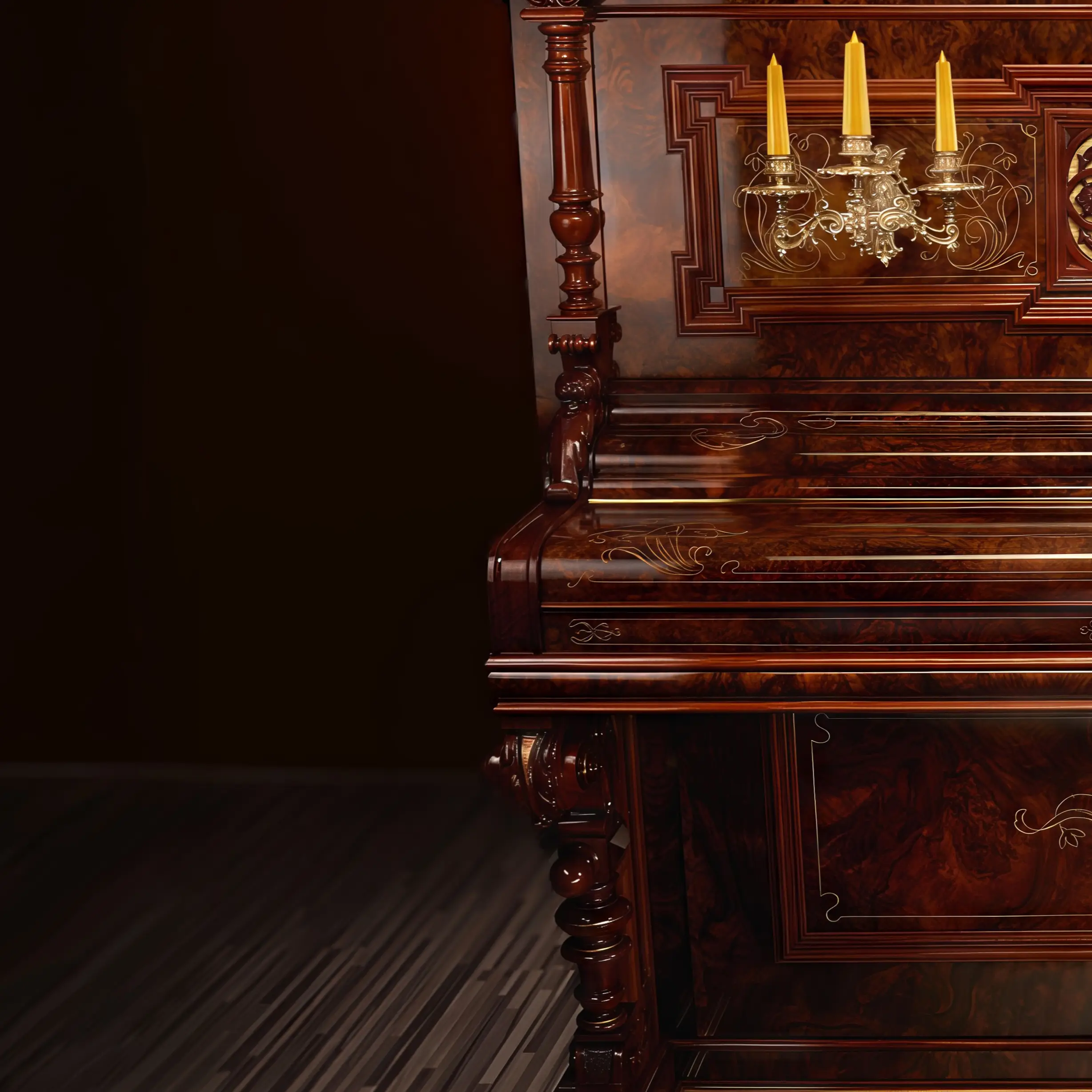 Stichel Klavier Schellack Spiegelglanz