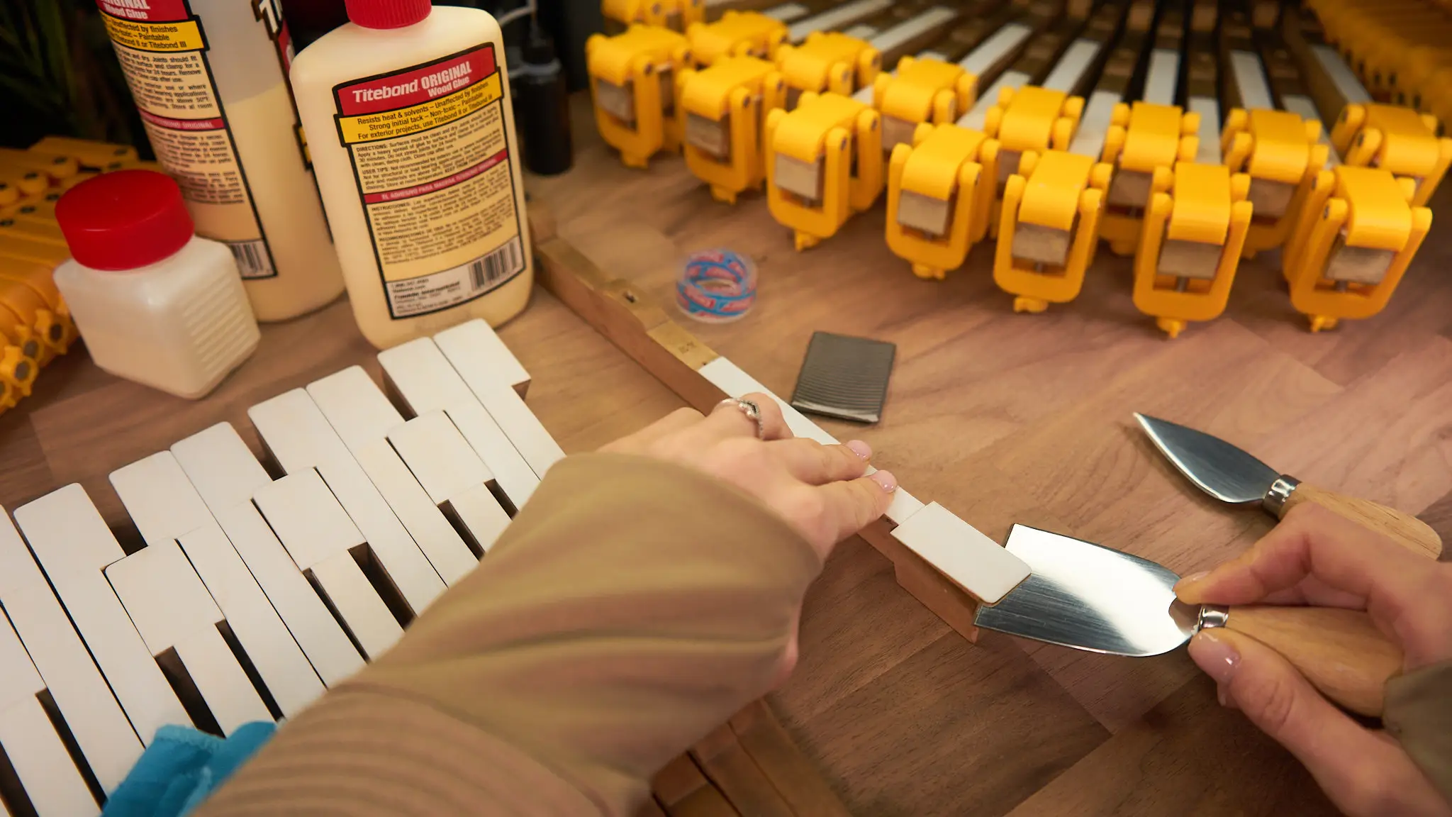 Klavier Tastenrestaurierung historisch Elfenbein