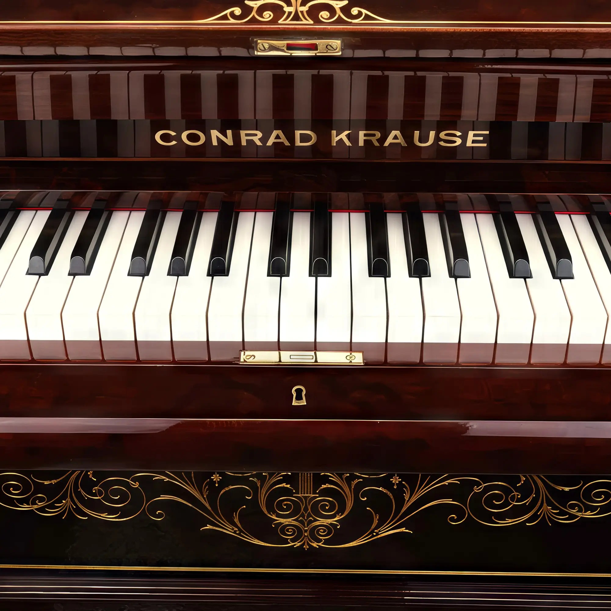 Conrad Krause Klavier Antik Piano Elfenbein Tasten