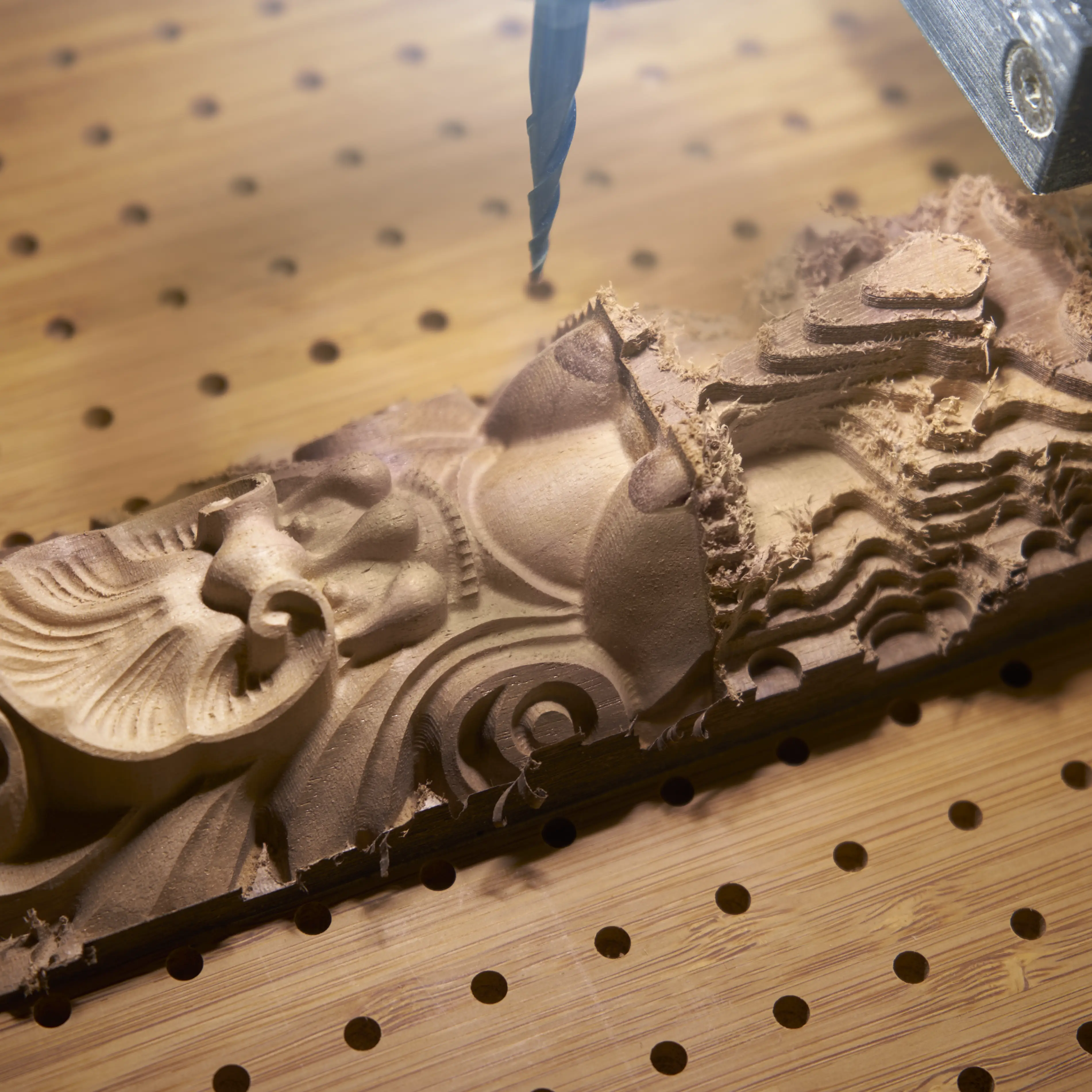 Klavier-Maskaron, frisch gefräst CNC