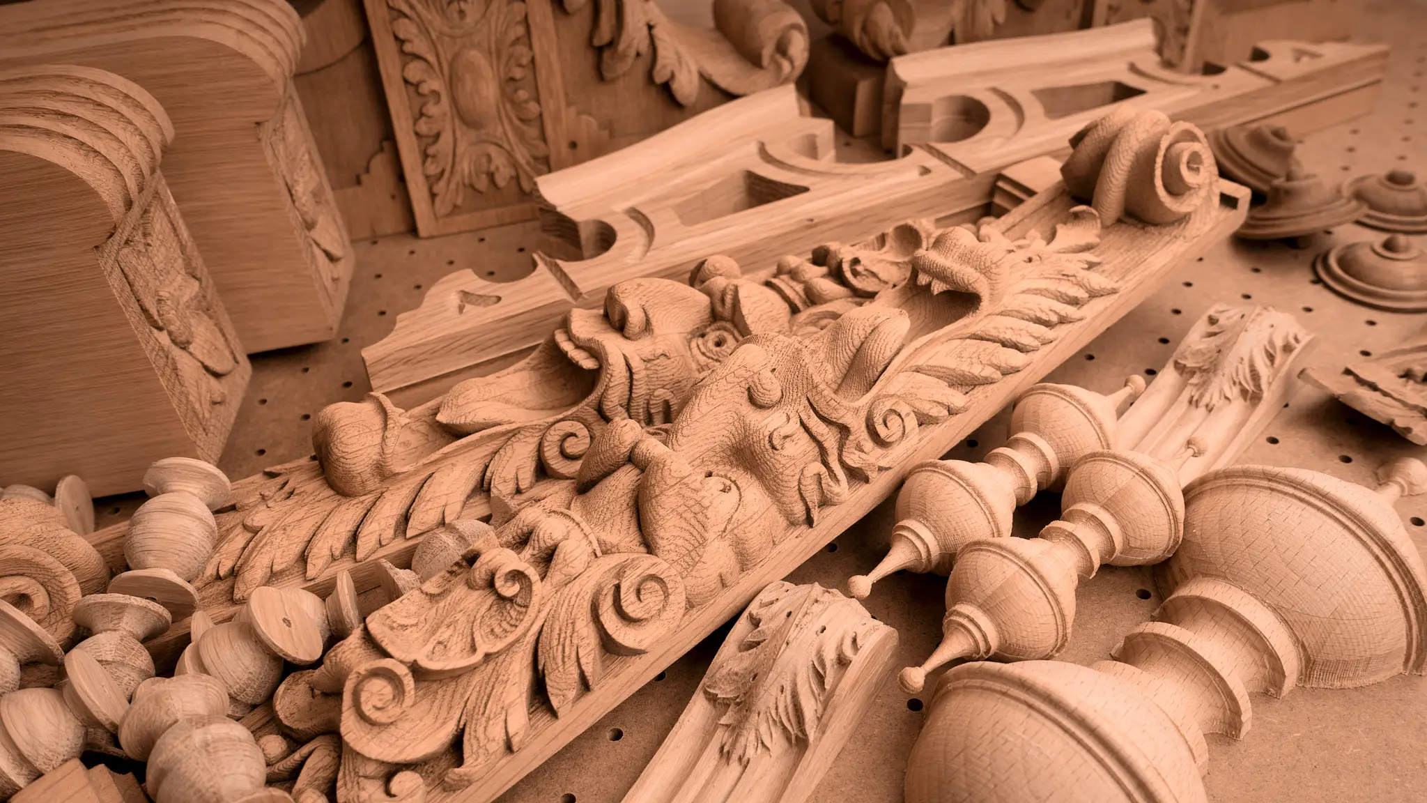 Klavier Holzschnitzerei CNC