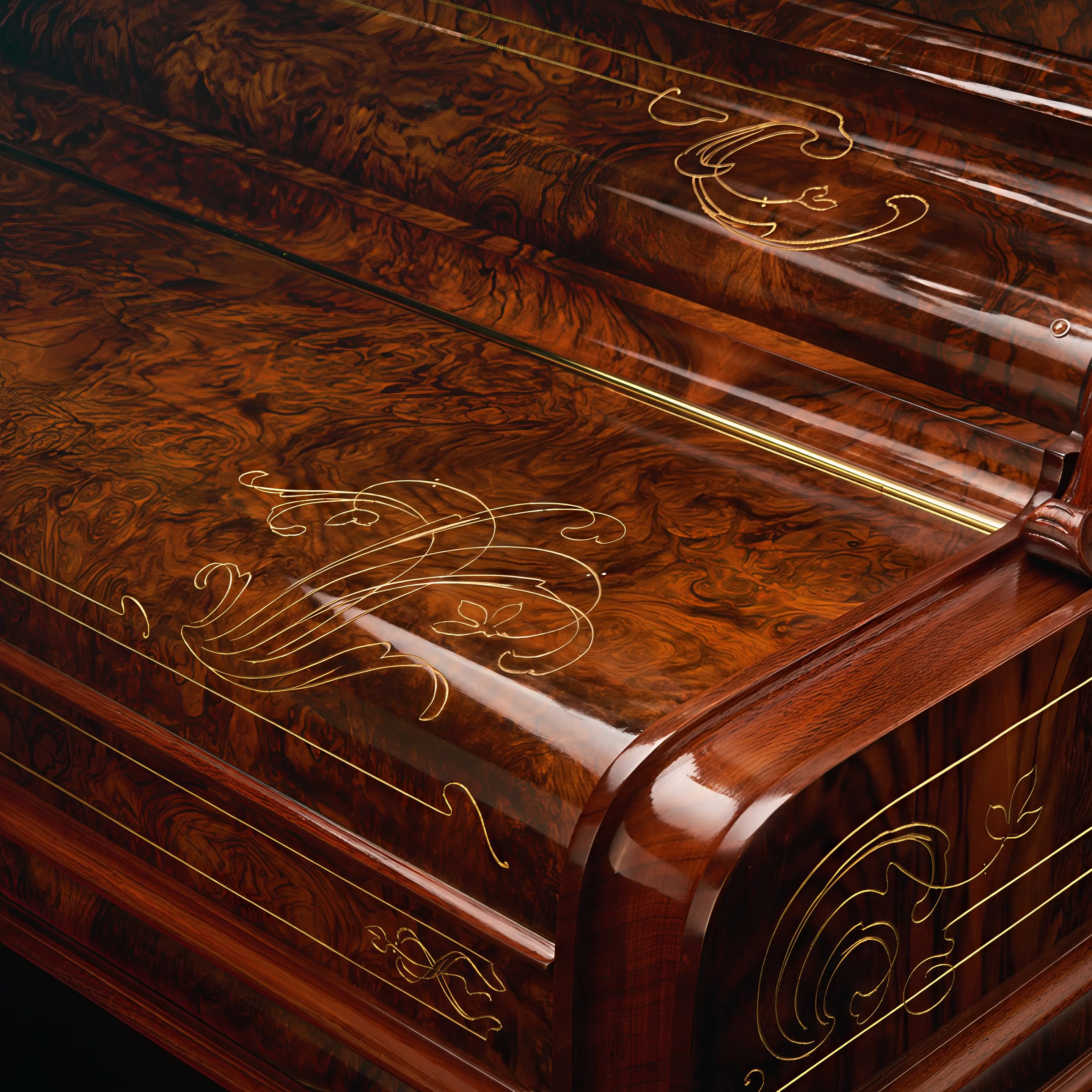 Stichel Klavier Handpolitur Schellack