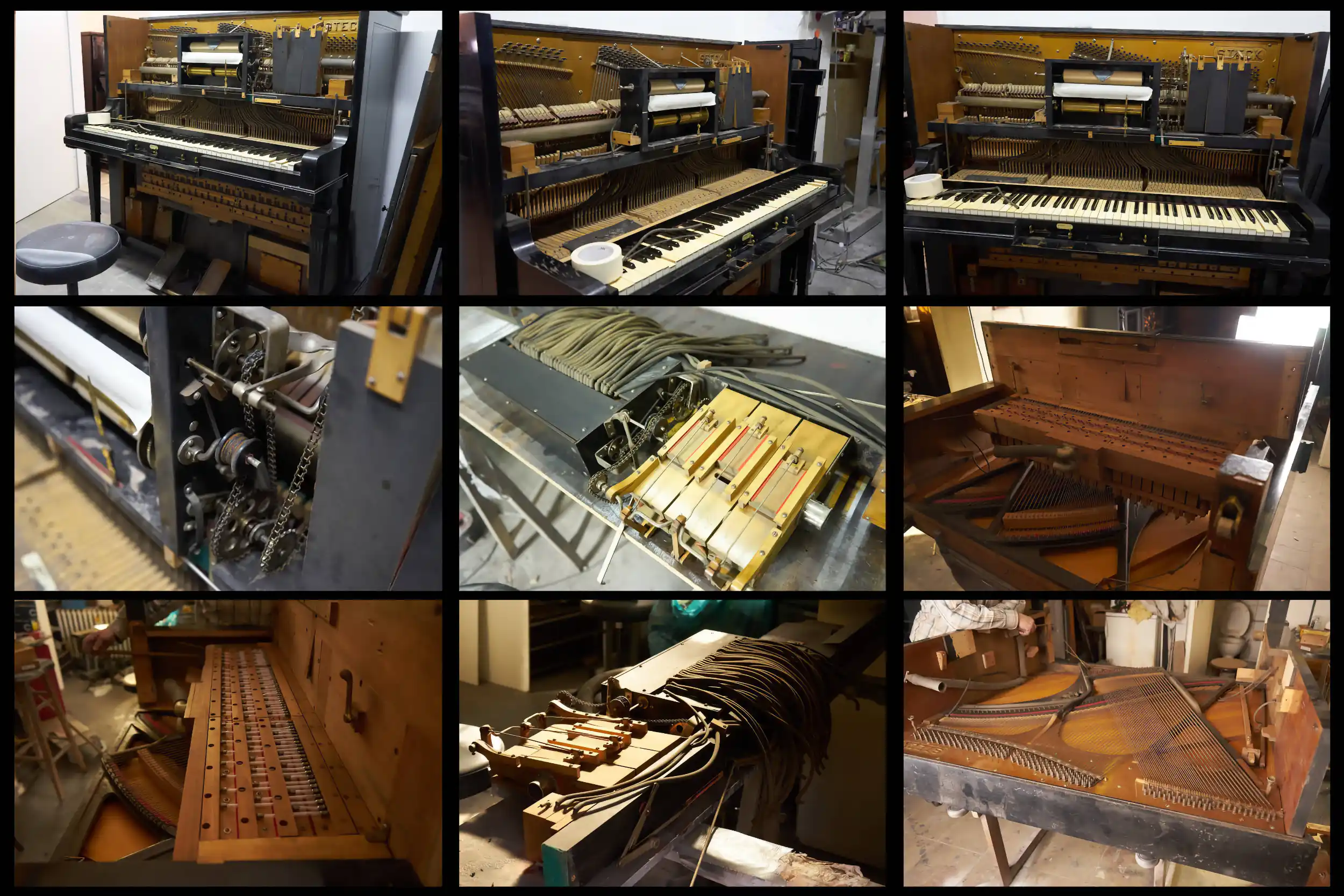 Collage Pianola Werkstatt
